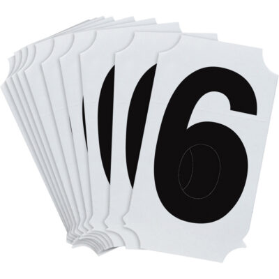 Étiquettes de lettres et chiffres individuels Quick-AlignMD, 6, 2" h, Noir