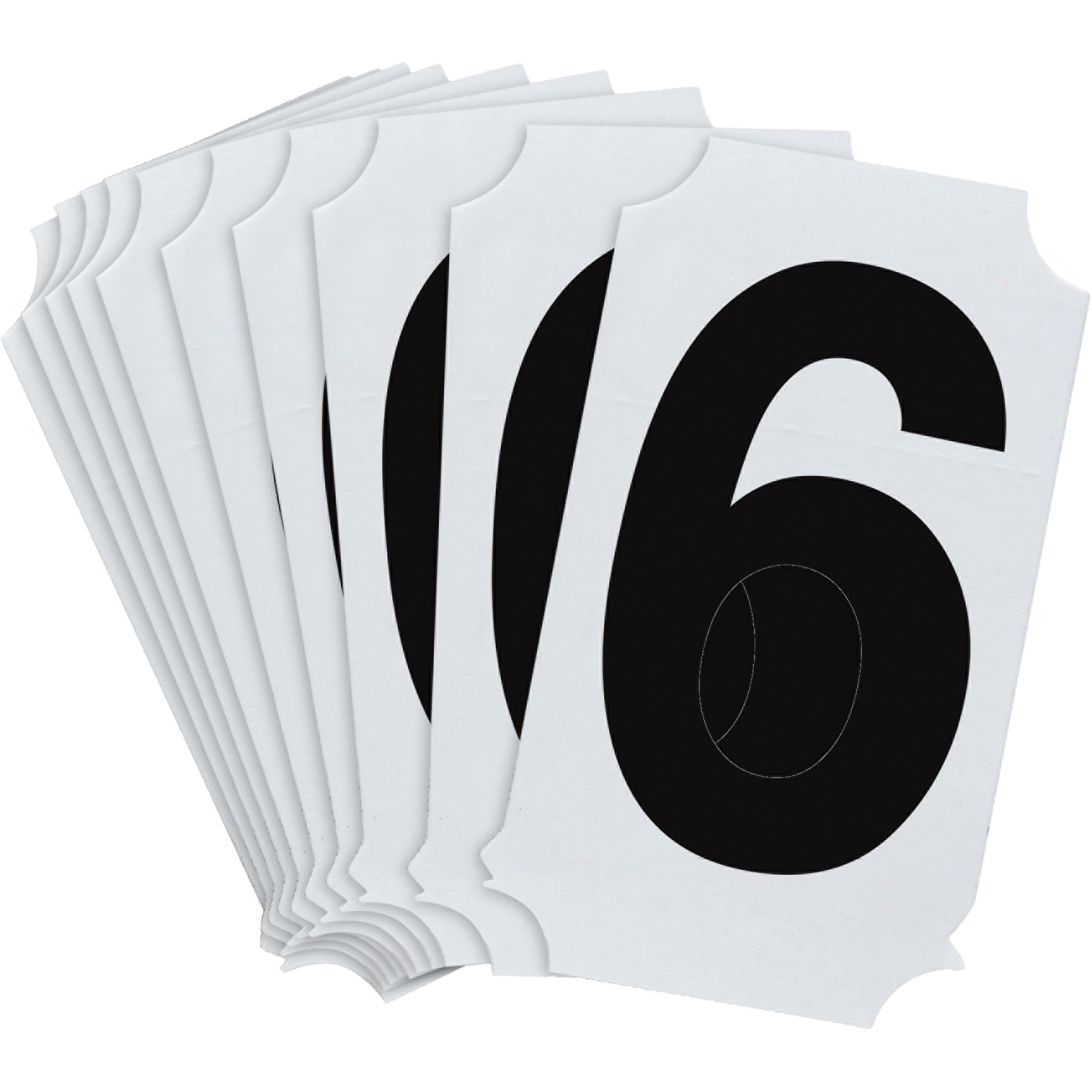 Étiquettes de lettres et chiffres individuels Quick-AlignMD, 6, 2" h, Noir