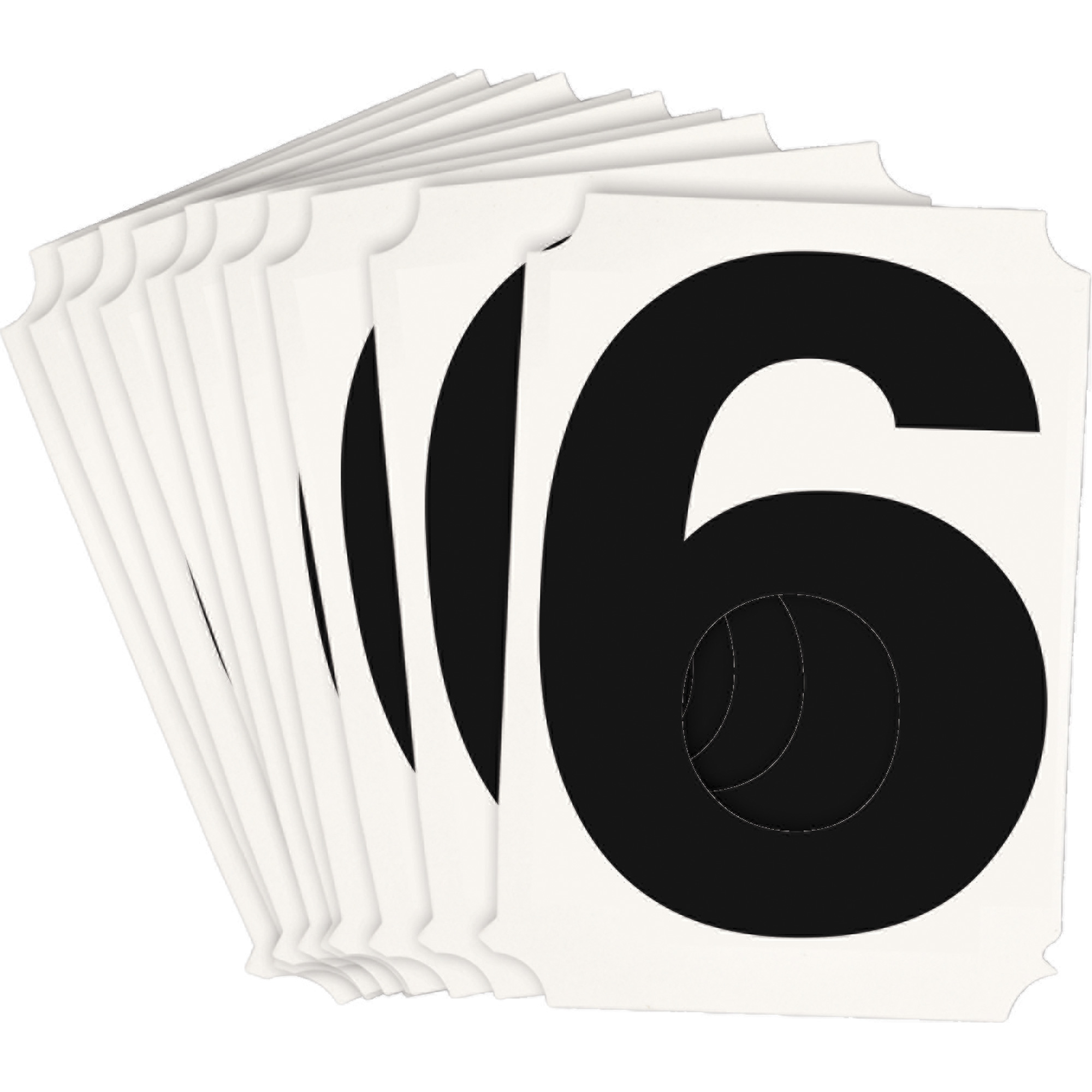 Étiquettes de lettres et chiffres individuels Quick-AlignMD, 6, 3" h, Noir