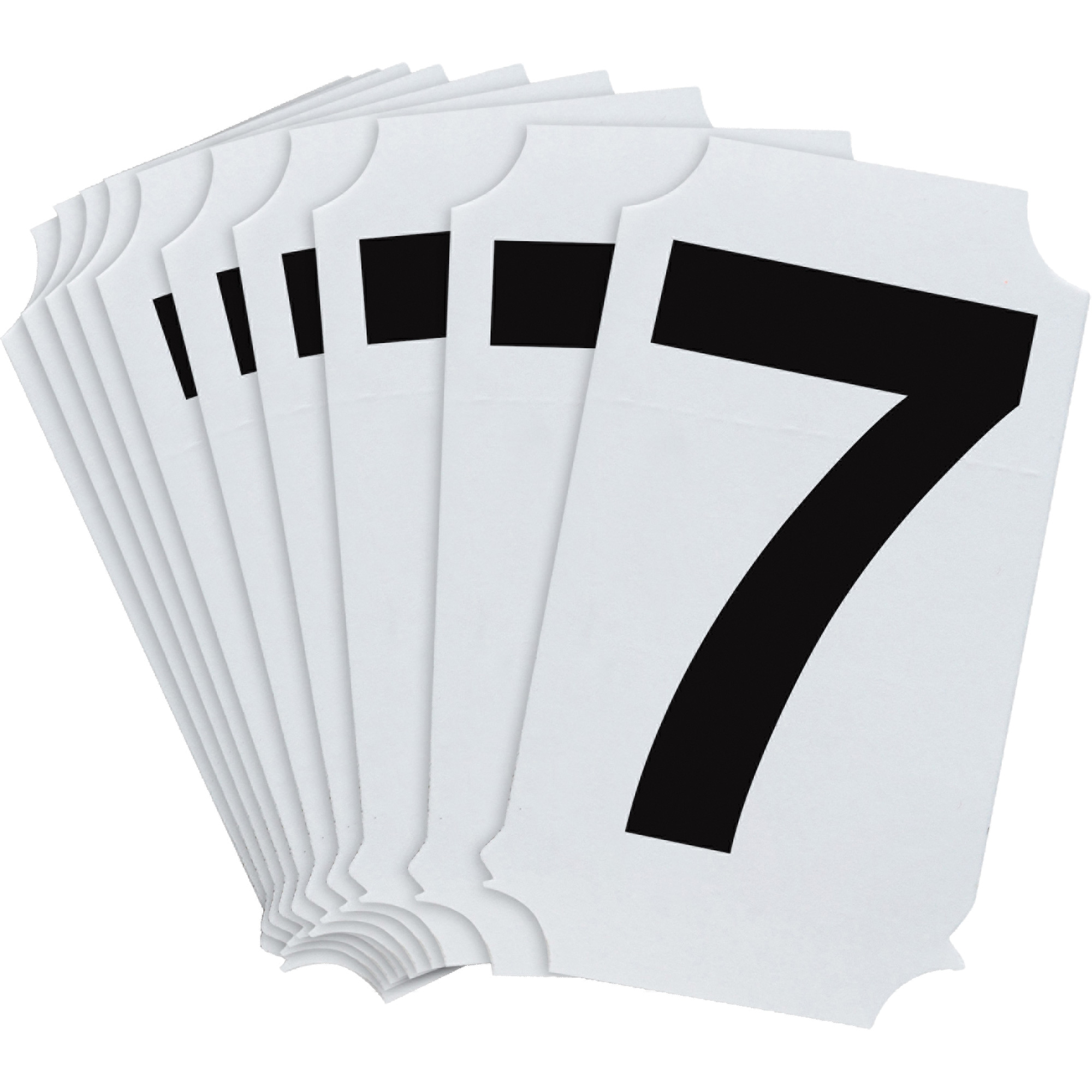 Étiquettes de lettres et chiffres individuels Quick-AlignMD, 7, 2" h, Noir