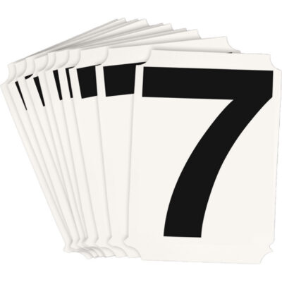 Étiquettes de lettres et chiffres individuels Quick-AlignMD, 7, 3" h, Noir
