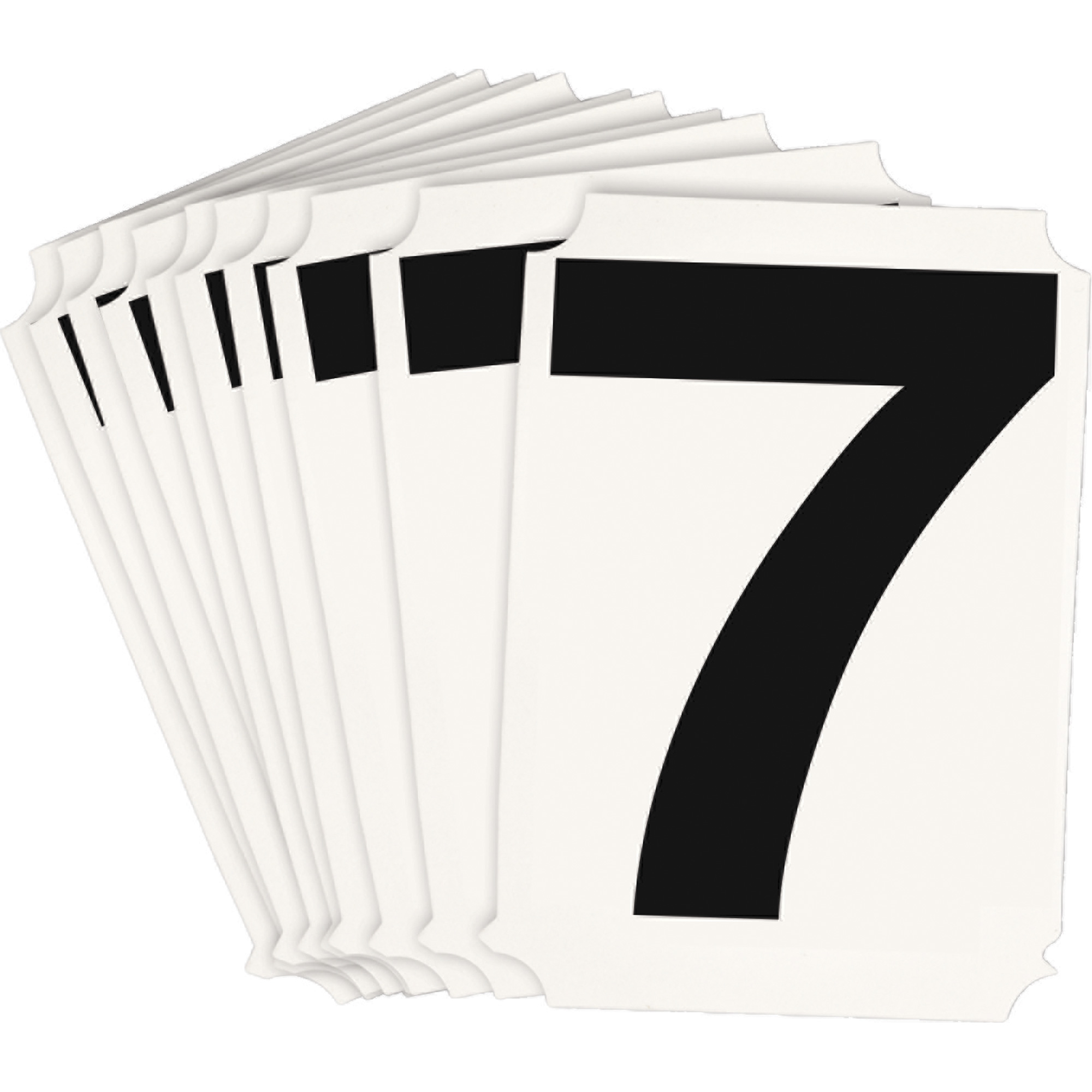Étiquettes de lettres et chiffres individuels Quick-AlignMD, 7, 3" h, Noir