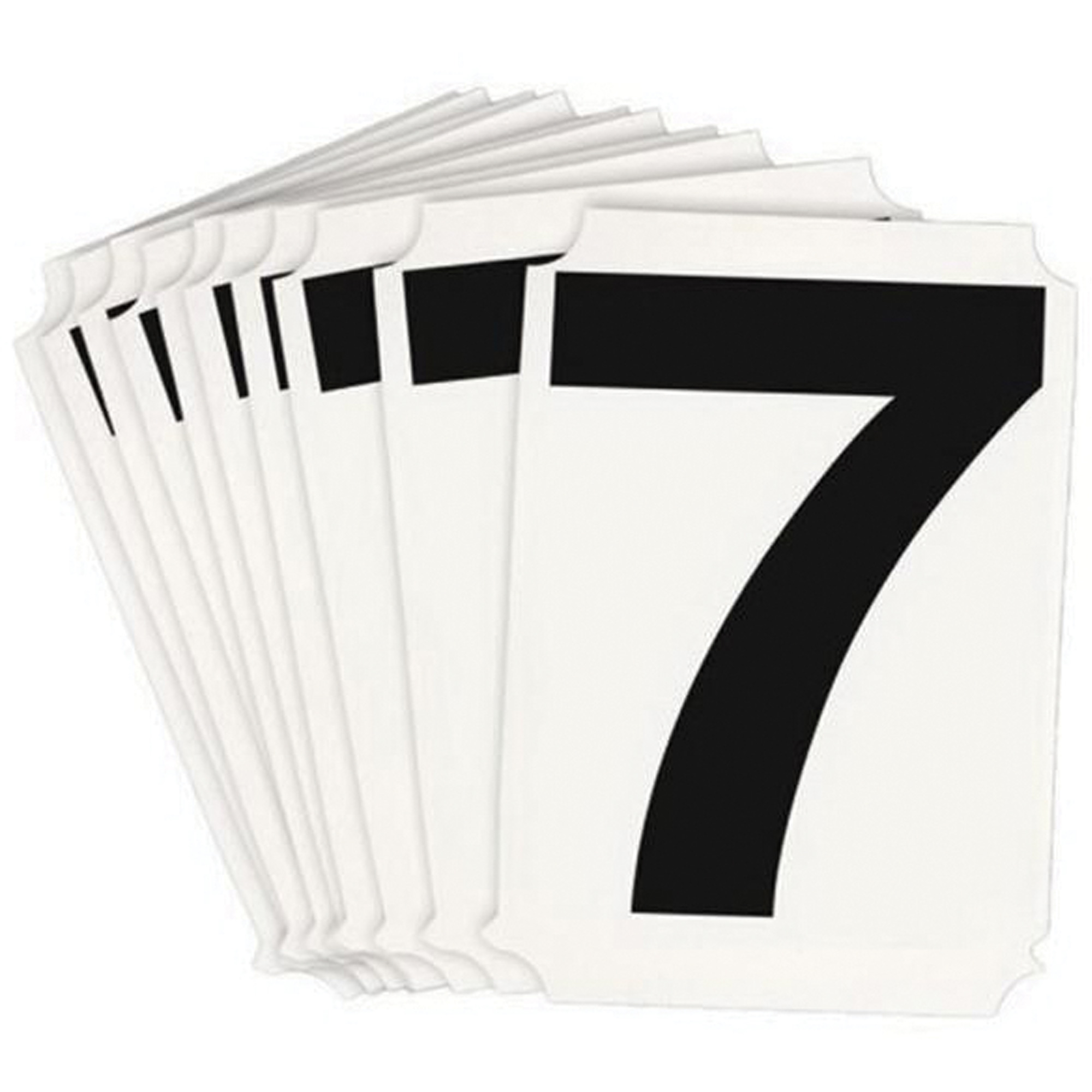 Étiquettes de lettres et chiffres individuels Quick-AlignMD, 7, 4" h, Noir