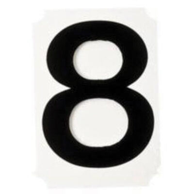 Étiquettes de lettres et chiffres individuels Quick-AlignMD, 8, 1" h, Noir