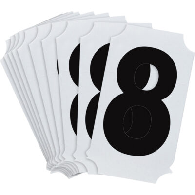 Étiquettes de lettres et chiffres individuels Quick-AlignMD, 8, 2" h, Noir
