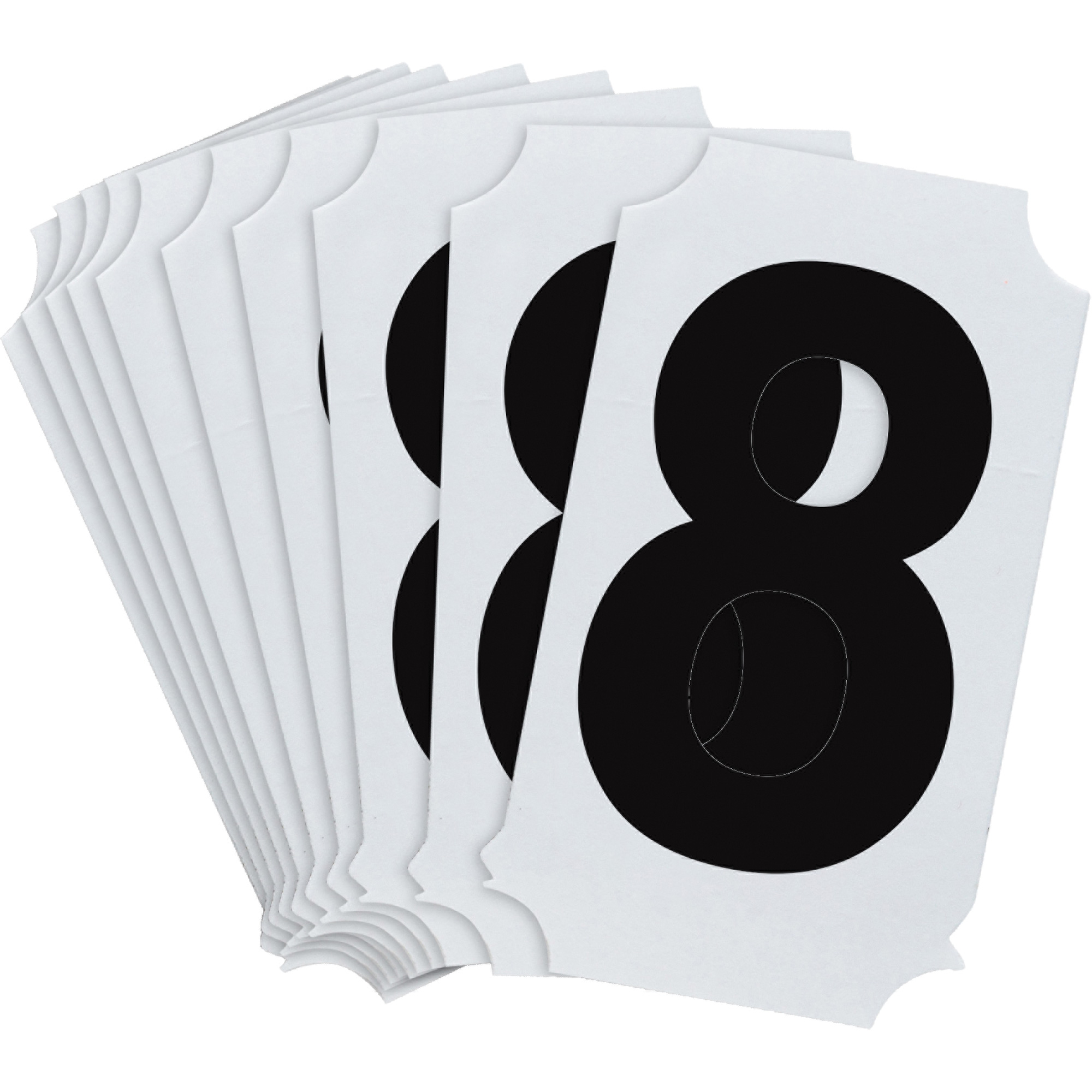 Étiquettes de lettres et chiffres individuels Quick-AlignMD, 8, 2" h, Noir