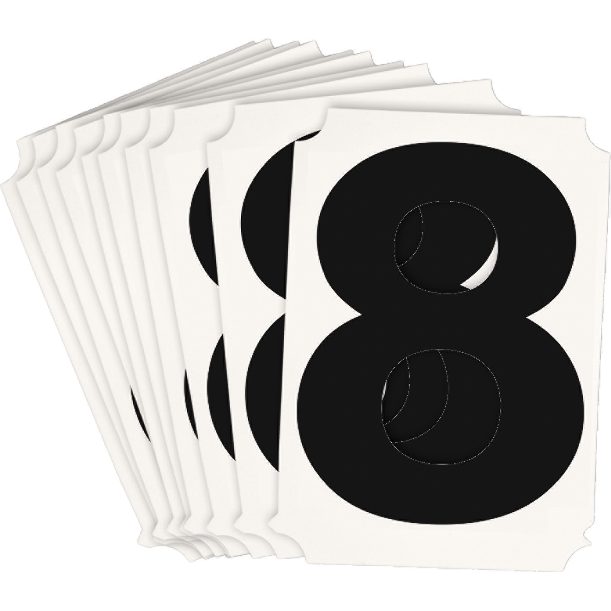 Étiquettes de lettres et chiffres individuels Quick-AlignMD, 8, 3" h, Noir