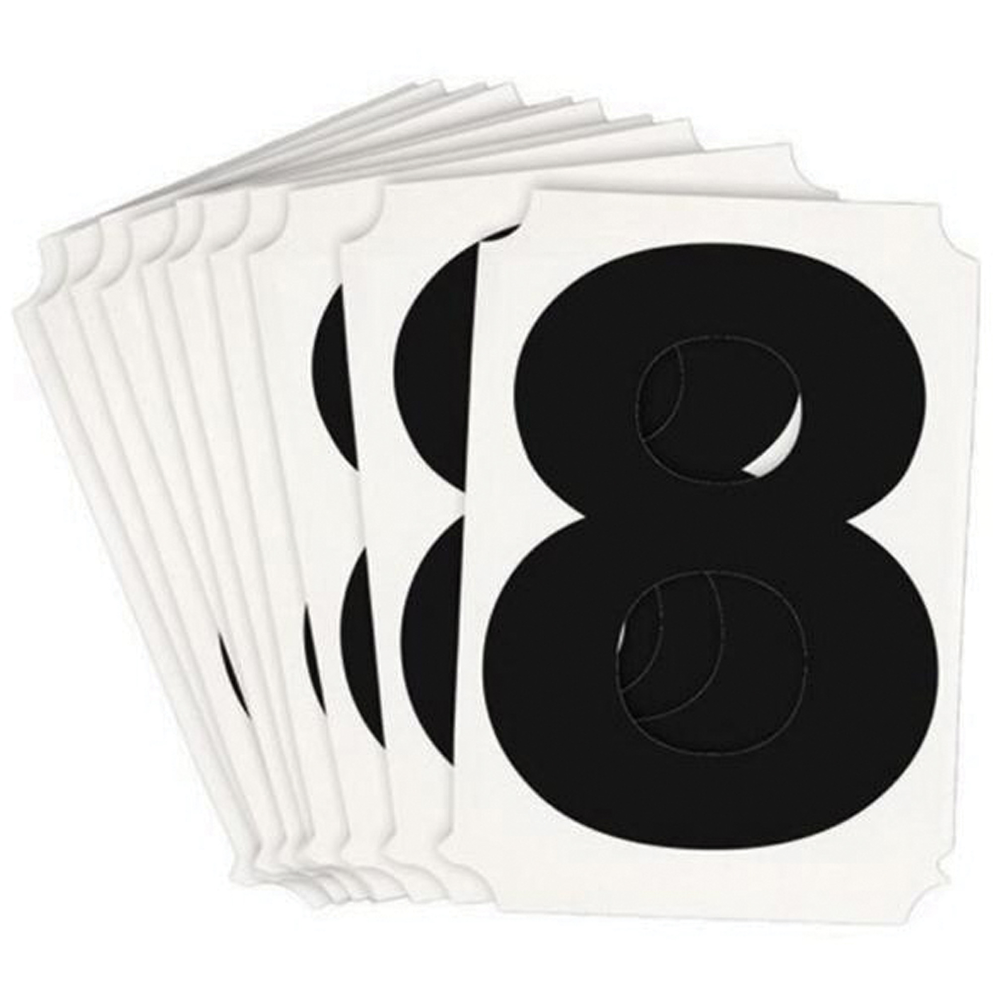 Étiquettes de lettres et chiffres individuels Quick-AlignMD, 8, 4" h, Noir