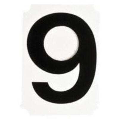 Étiquettes de lettres et chiffres individuels Quick-AlignMD, 9, 1" h, Noir