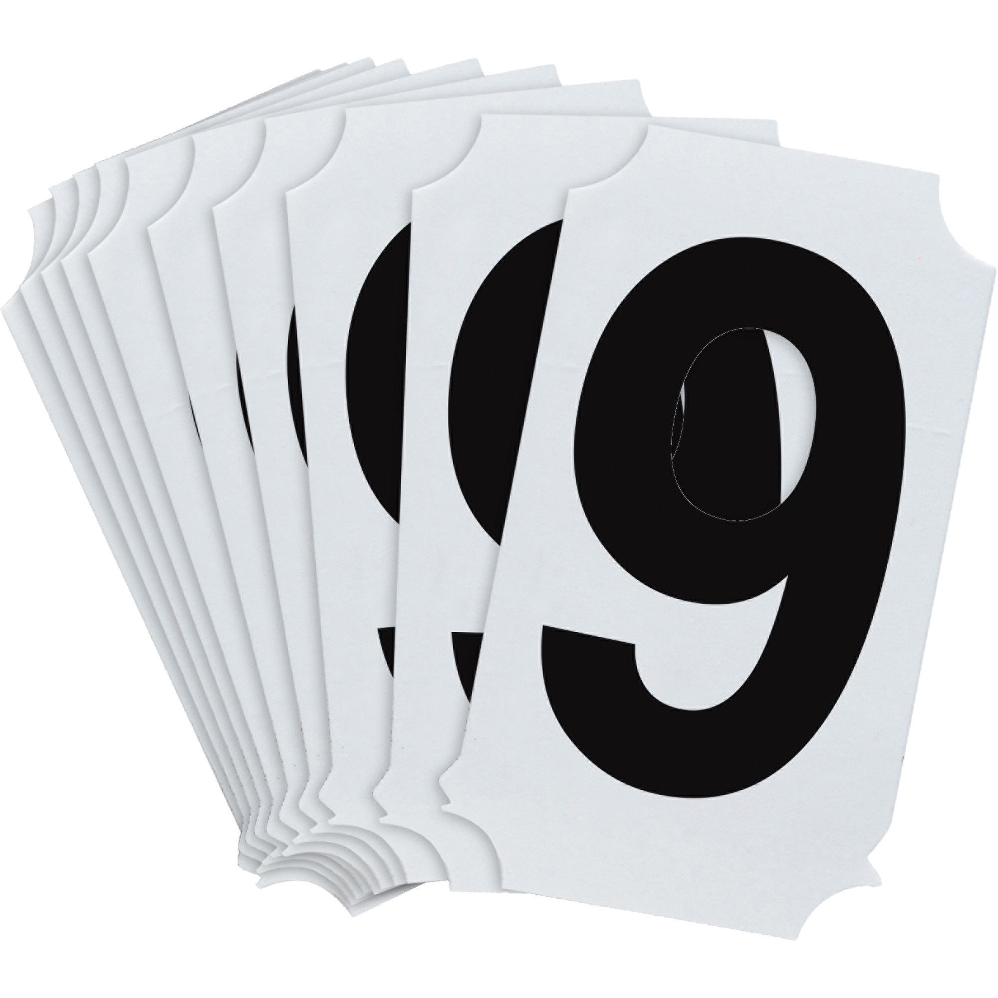 Étiquettes de lettres et chiffres individuels Quick-AlignMD, 9, 2" h, Noir