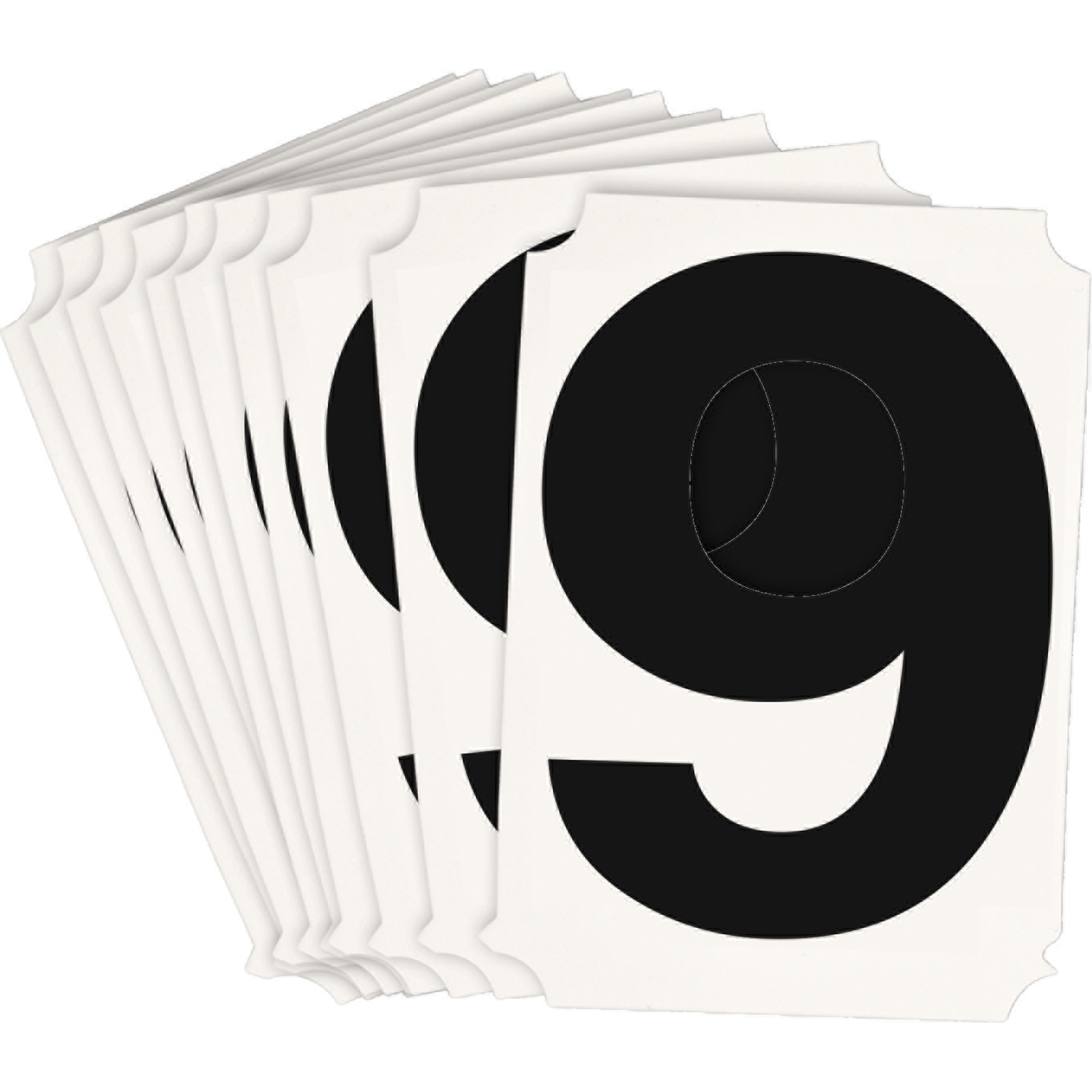 Étiquettes de lettres et chiffres individuels Quick-AlignMD, 9, 3" h, Noir