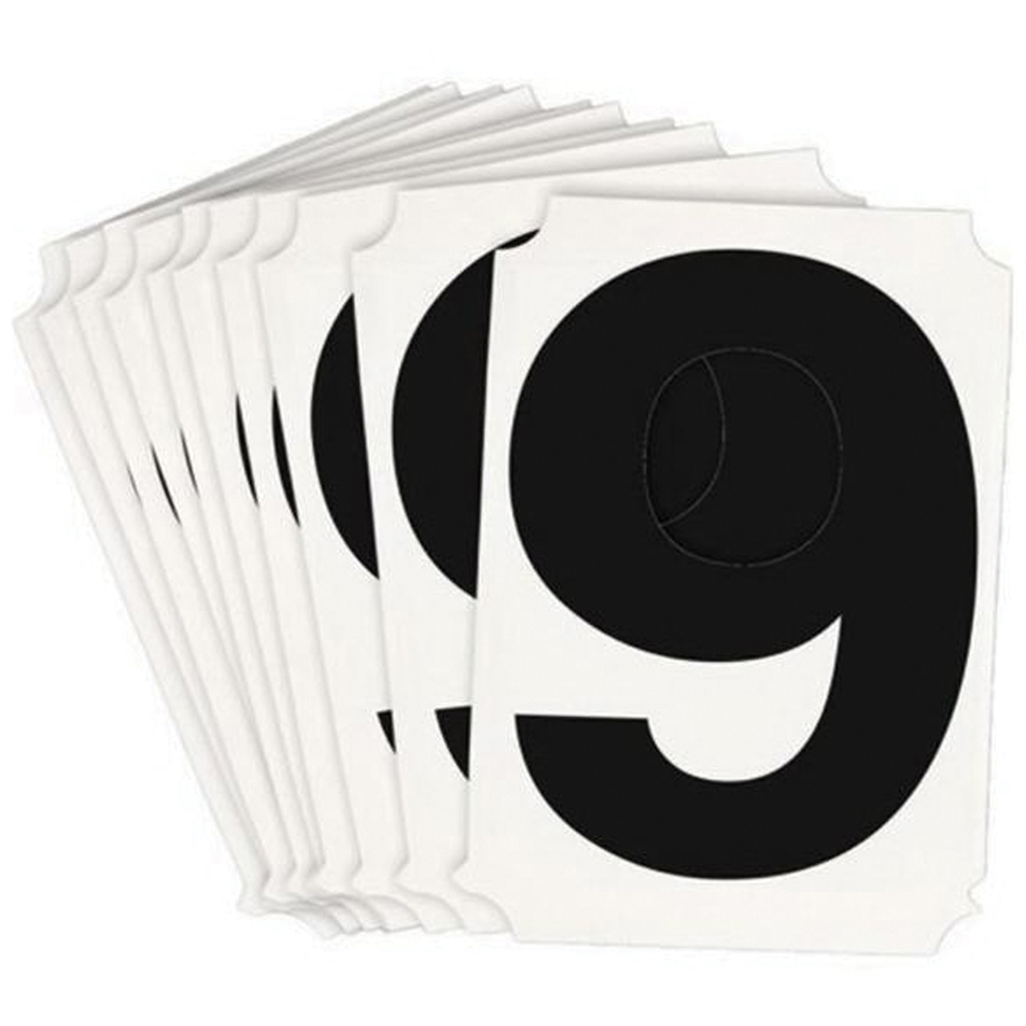 Étiquettes de lettres et chiffres individuels Quick-AlignMD, 9, 4" h, Noir