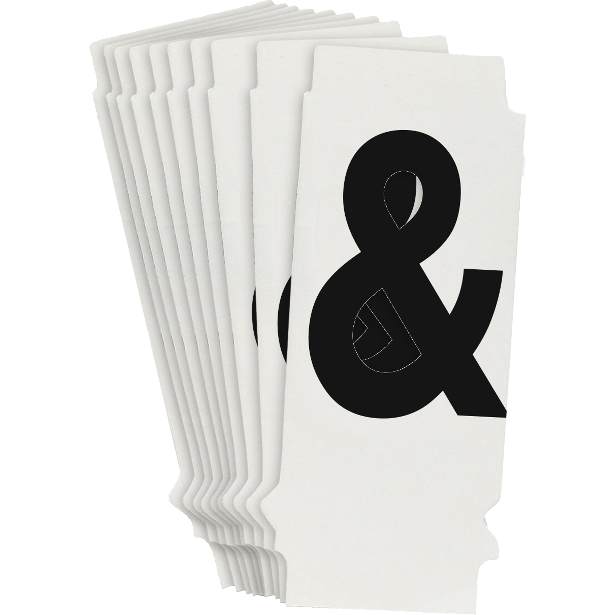 Étiquettes de lettres et chiffres individuels Quick-AlignMD, Perluète (&), 1" h, Noir