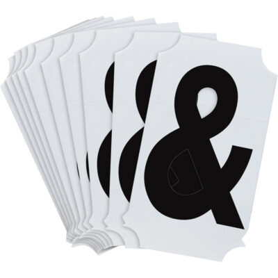 Étiquettes de lettres et chiffres individuels Quick-AlignMD, Perluète (&), 2" h, Noir