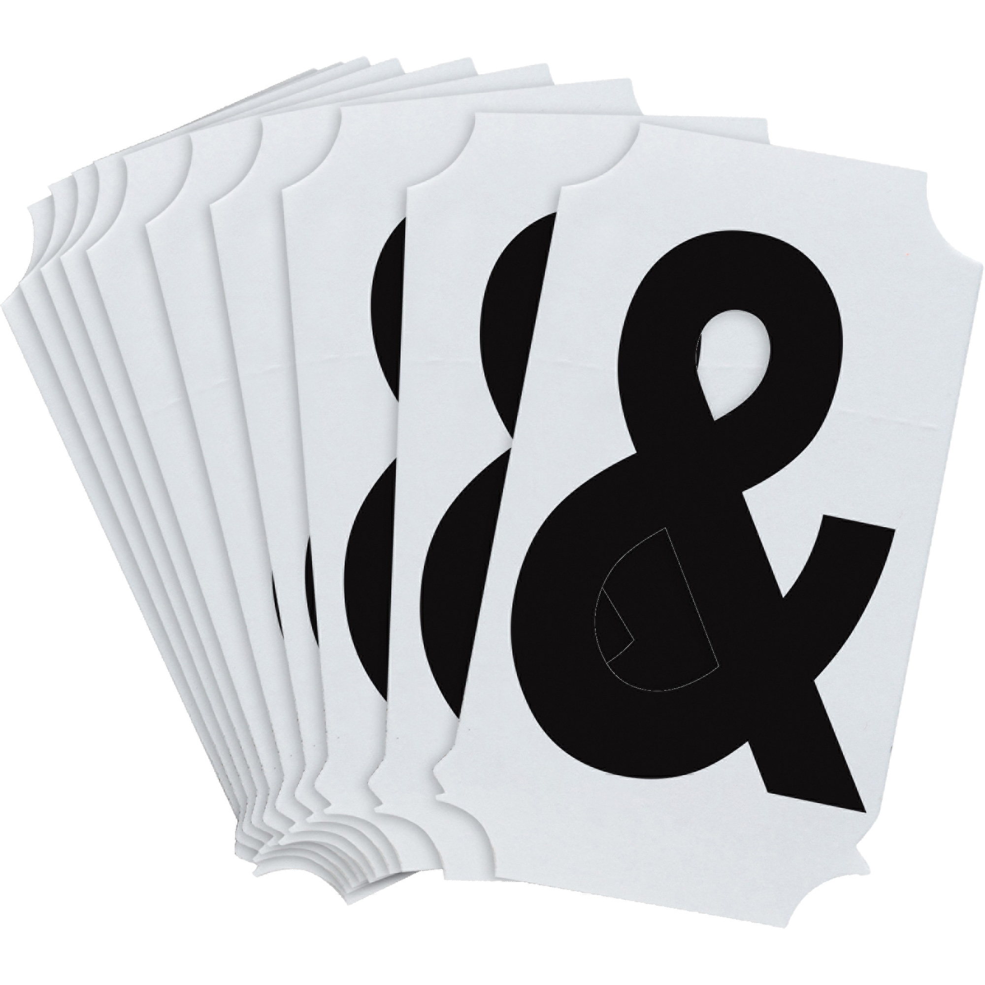 Étiquettes de lettres et chiffres individuels Quick-AlignMD, Perluète (&), 2" h, Noir
