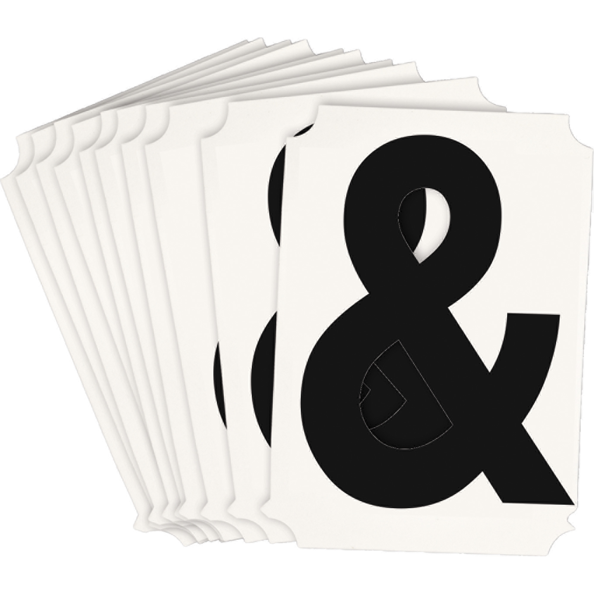 Étiquettes de lettres et chiffres individuels Quick-AlignMD, Perluète (&), 3" h, Noir