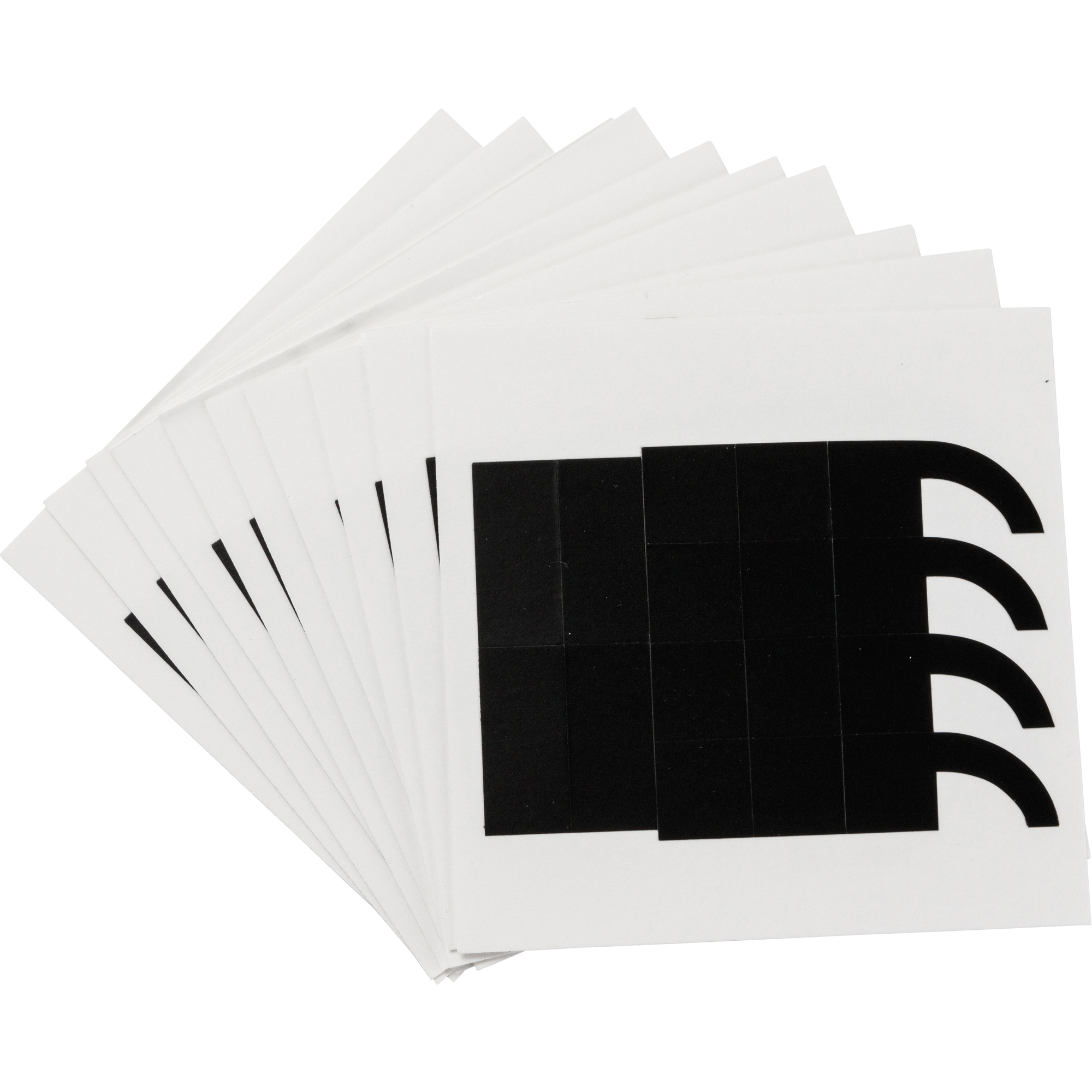 Étiquettes de lettres et chiffres individuels Quick-AlignMD, Ponctuation assortie, 2" h, Noir