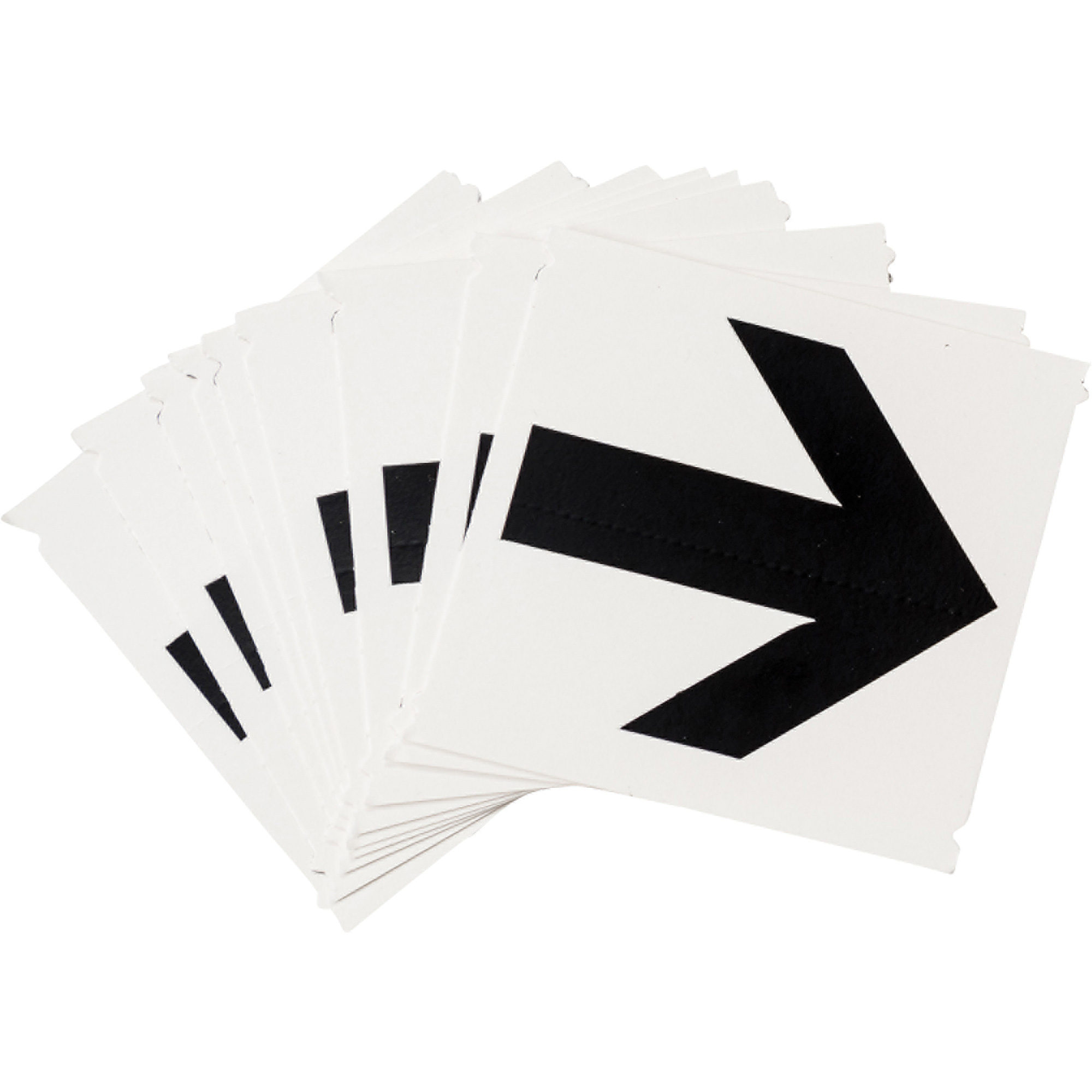 Étiquettes de lettres et chiffres individuels Quick-AlignMD, Symbole de flèche, 4" h, Noir