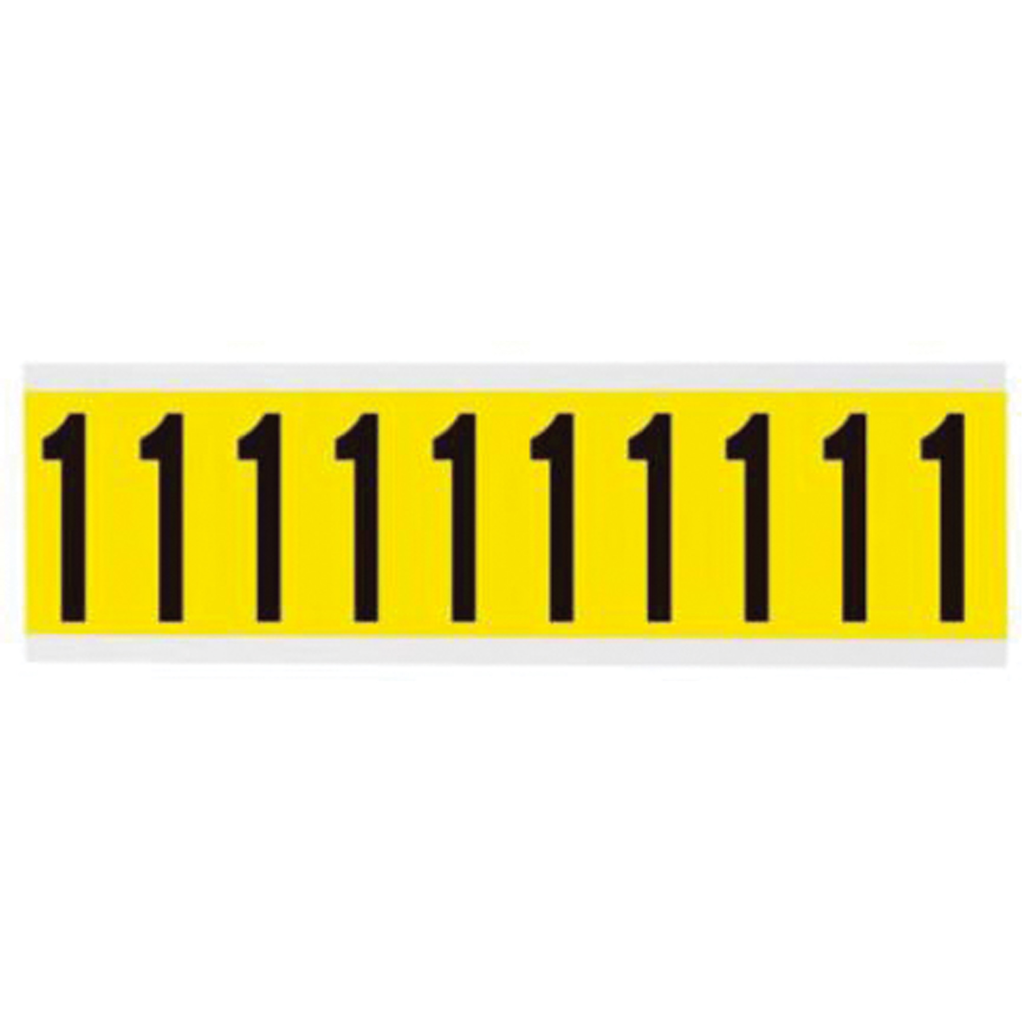 Étiquettes de lettres et chiffres individuels repositionnables, 1, 2" h, Noir sur jaune
