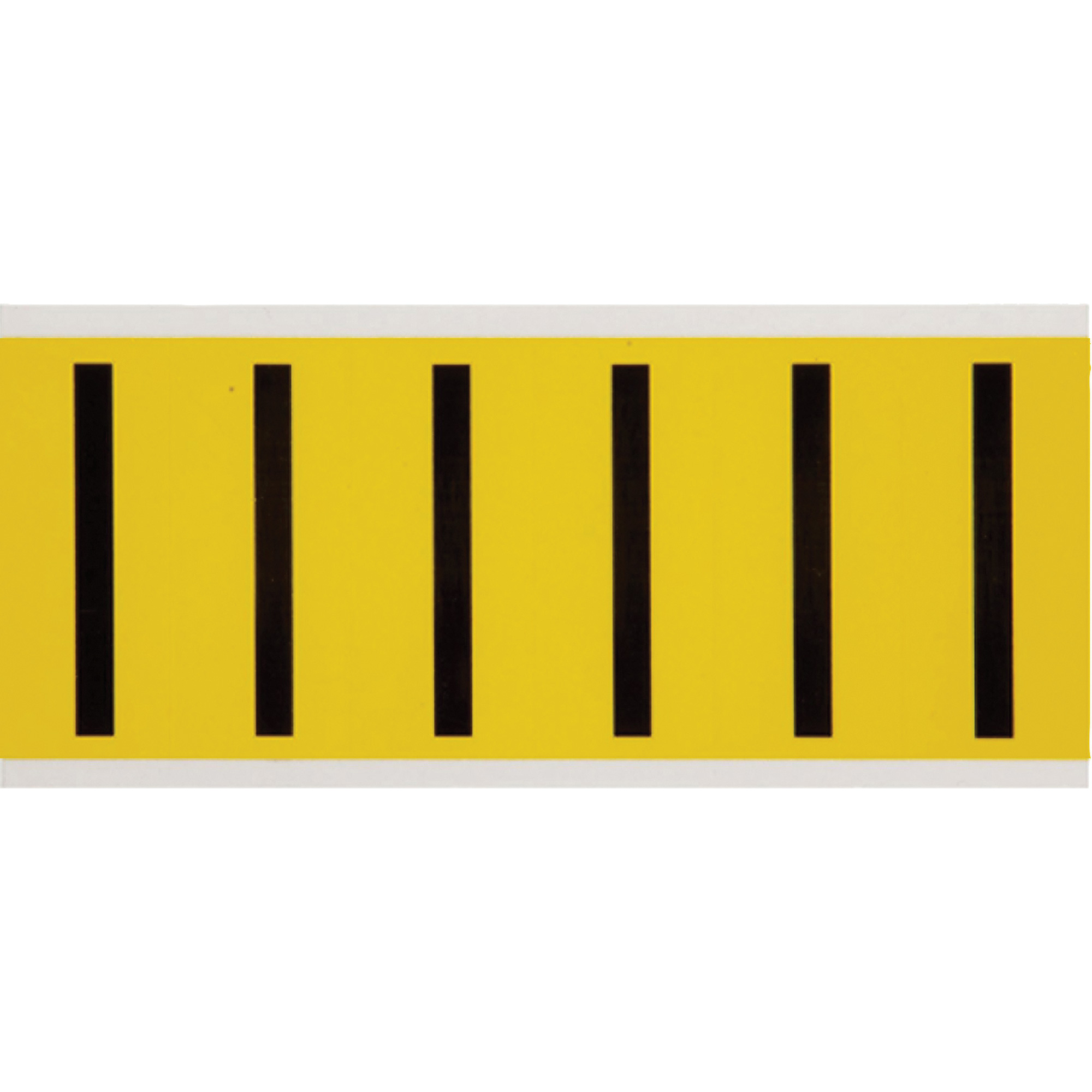 Étiquettes de lettres et chiffres individuels repositionnables, I, 3" h, Noir sur jaune