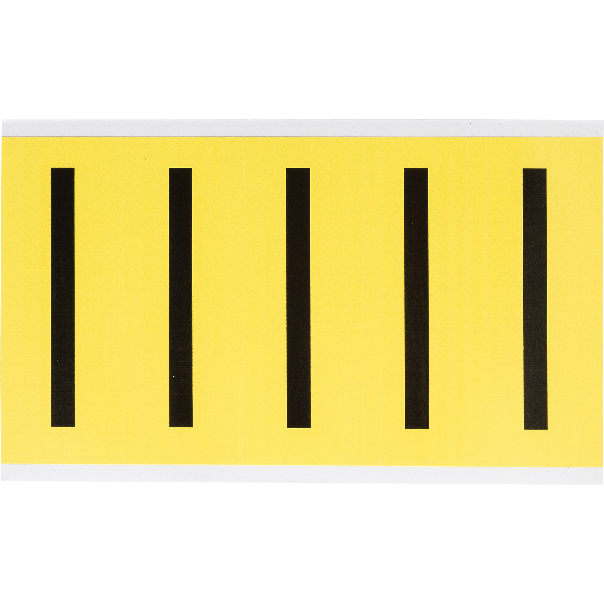 Étiquettes de lettres et chiffres individuels repositionnables, I, 4" h, Noir sur jaune