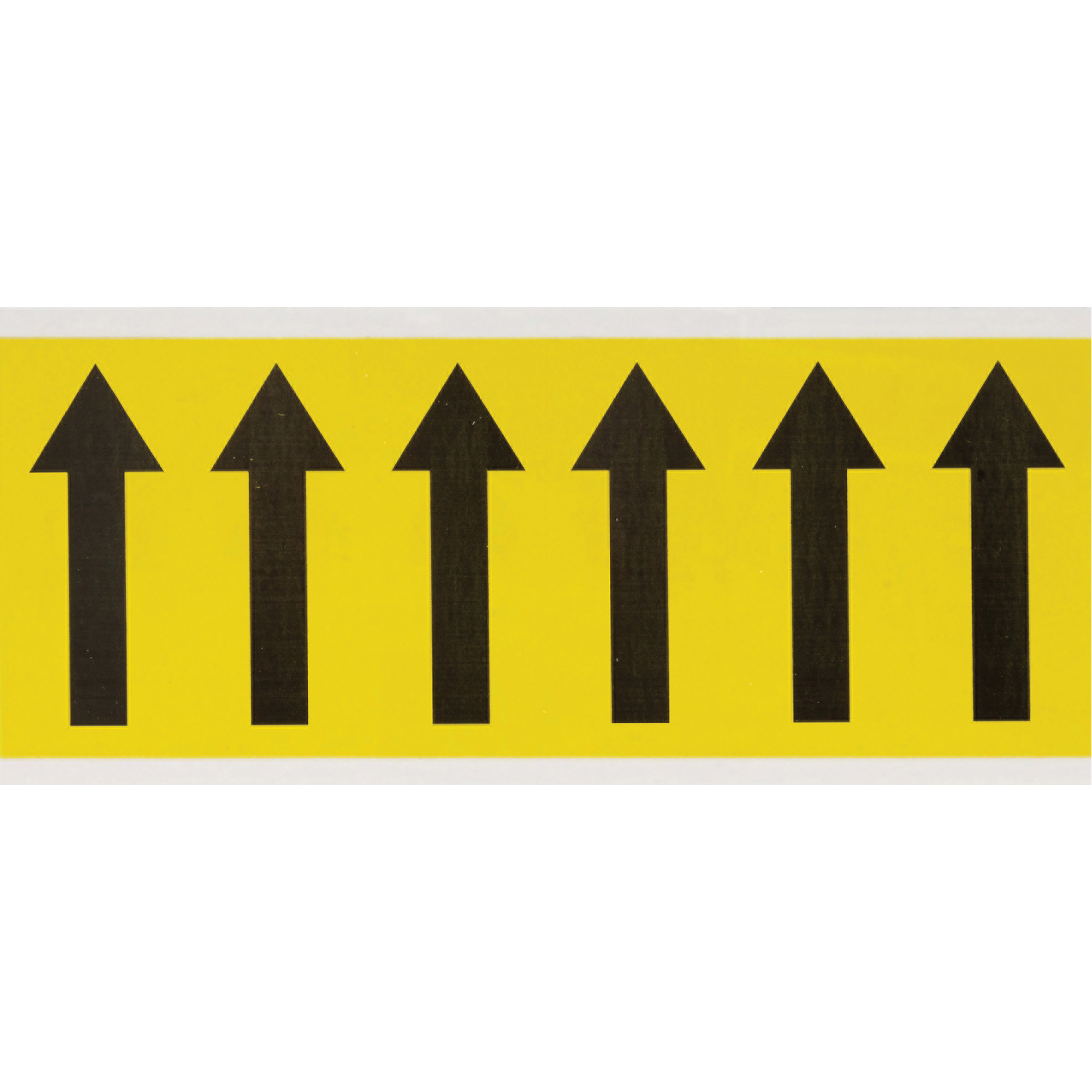 Étiquettes de lettres et chiffres individuels repositionnables, Symbole de flèche, 3" h, Noir sur jaune