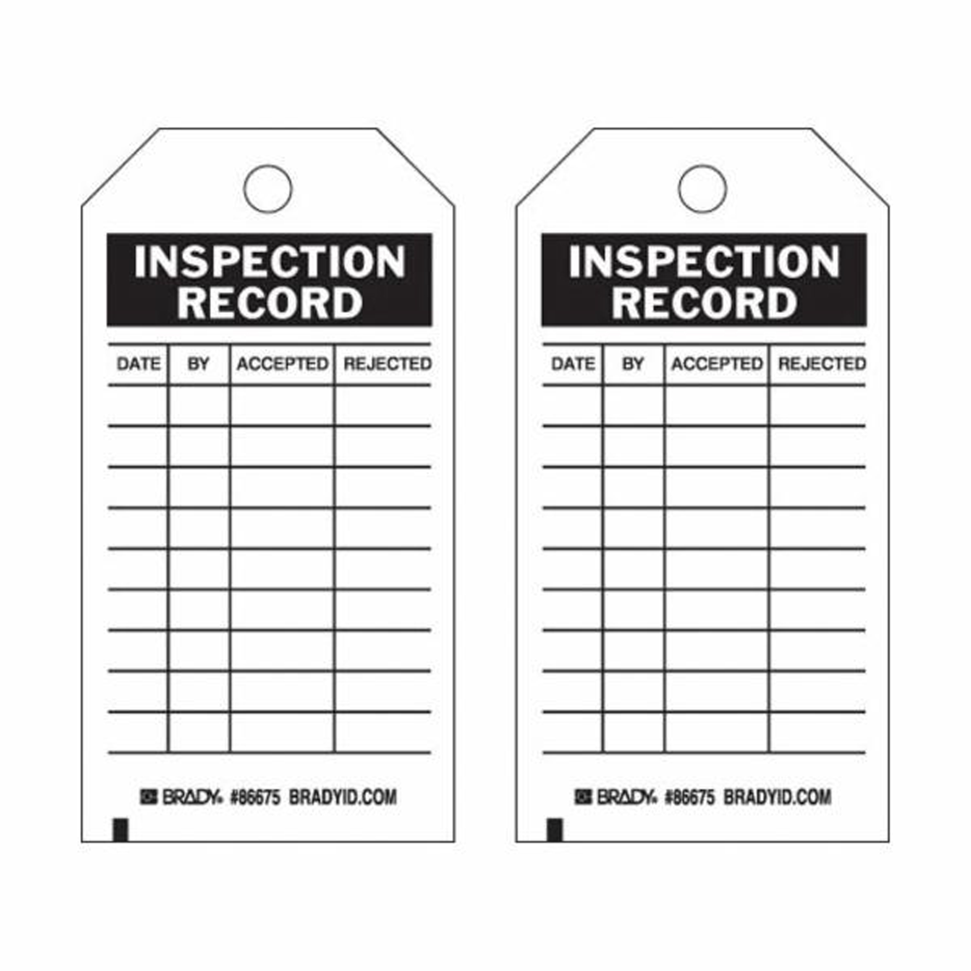 Étiquettes de rapport d'inspection, Papier, 3" la x 5-3/4" h, Anglais