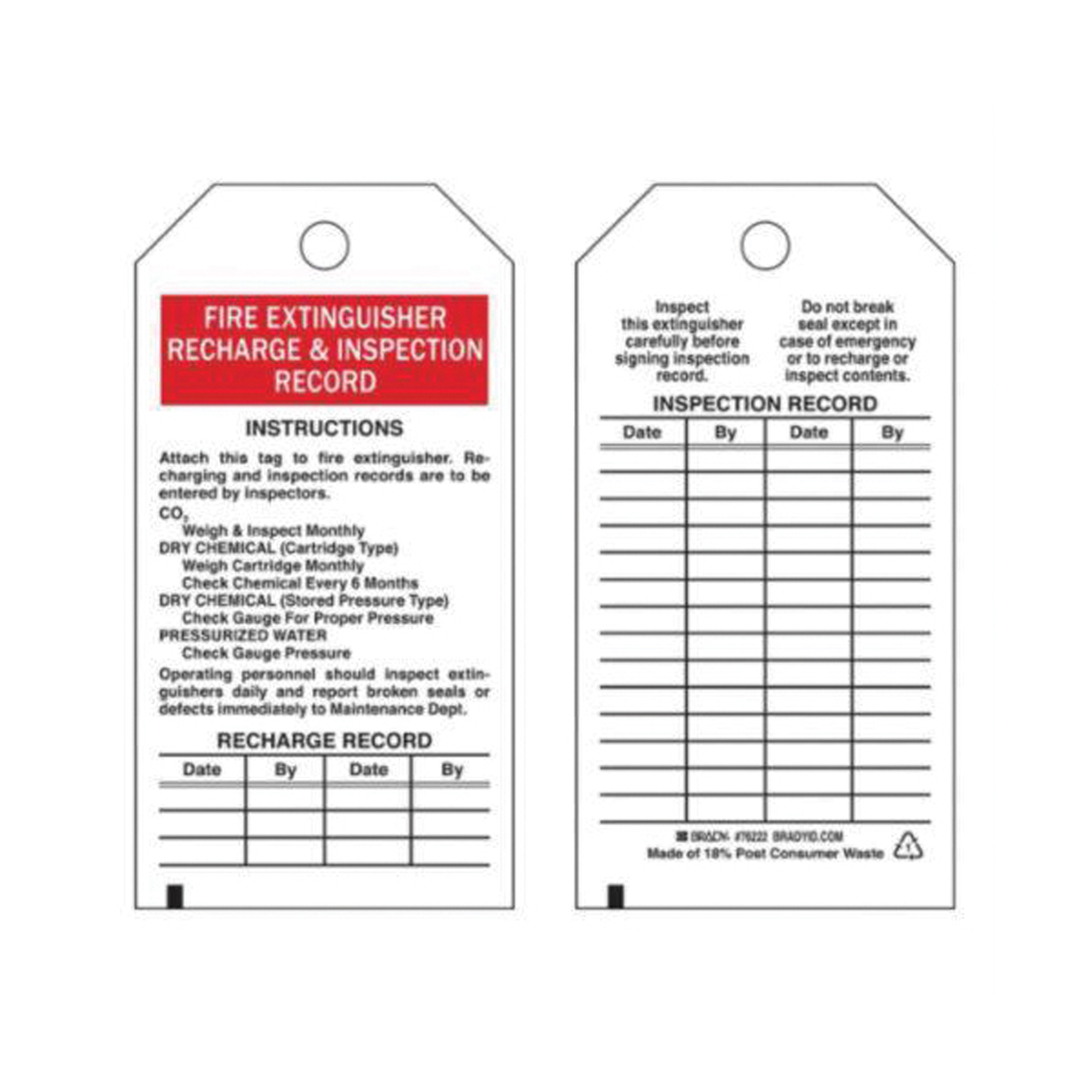 Étiquettes de rapport d'inspection, Polyester, 3" la x 5-3/4" h, Anglais