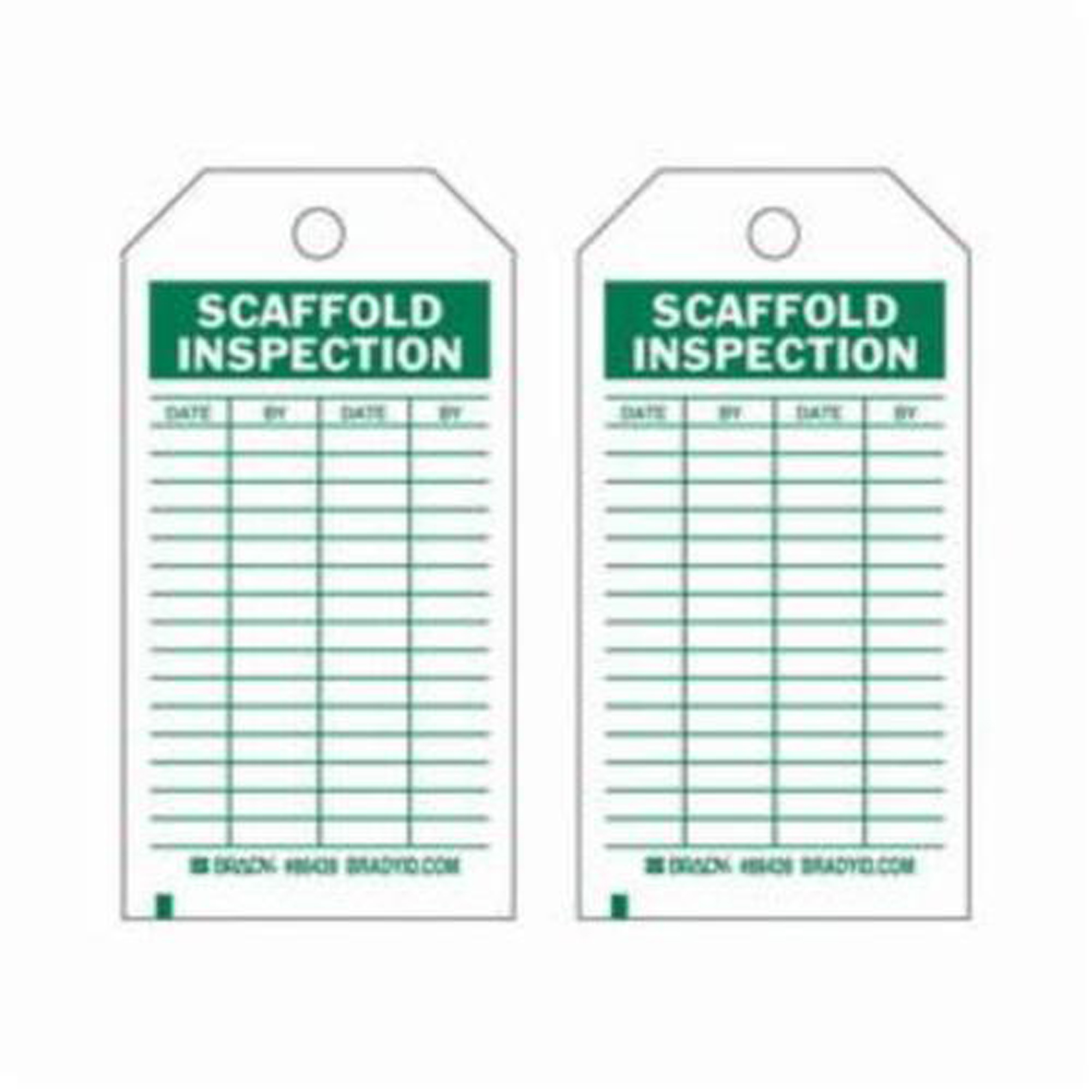 Étiquettes de rapport d'inspection, Polyester, 3" la x 5-3/4" h, Anglais
