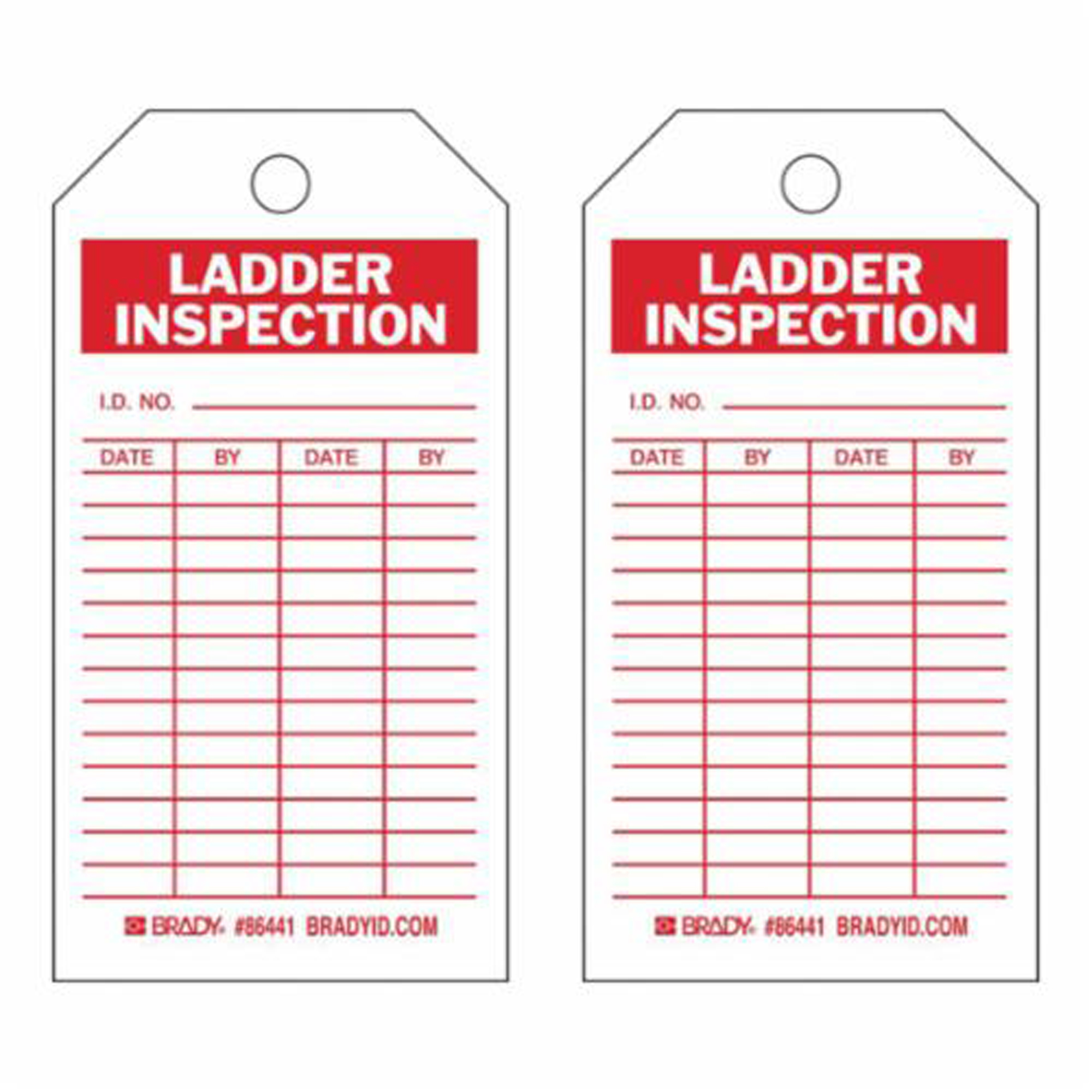 Étiquettes de rapport d'inspection, Polyester, 3" la x 5-3/4" h, Anglais