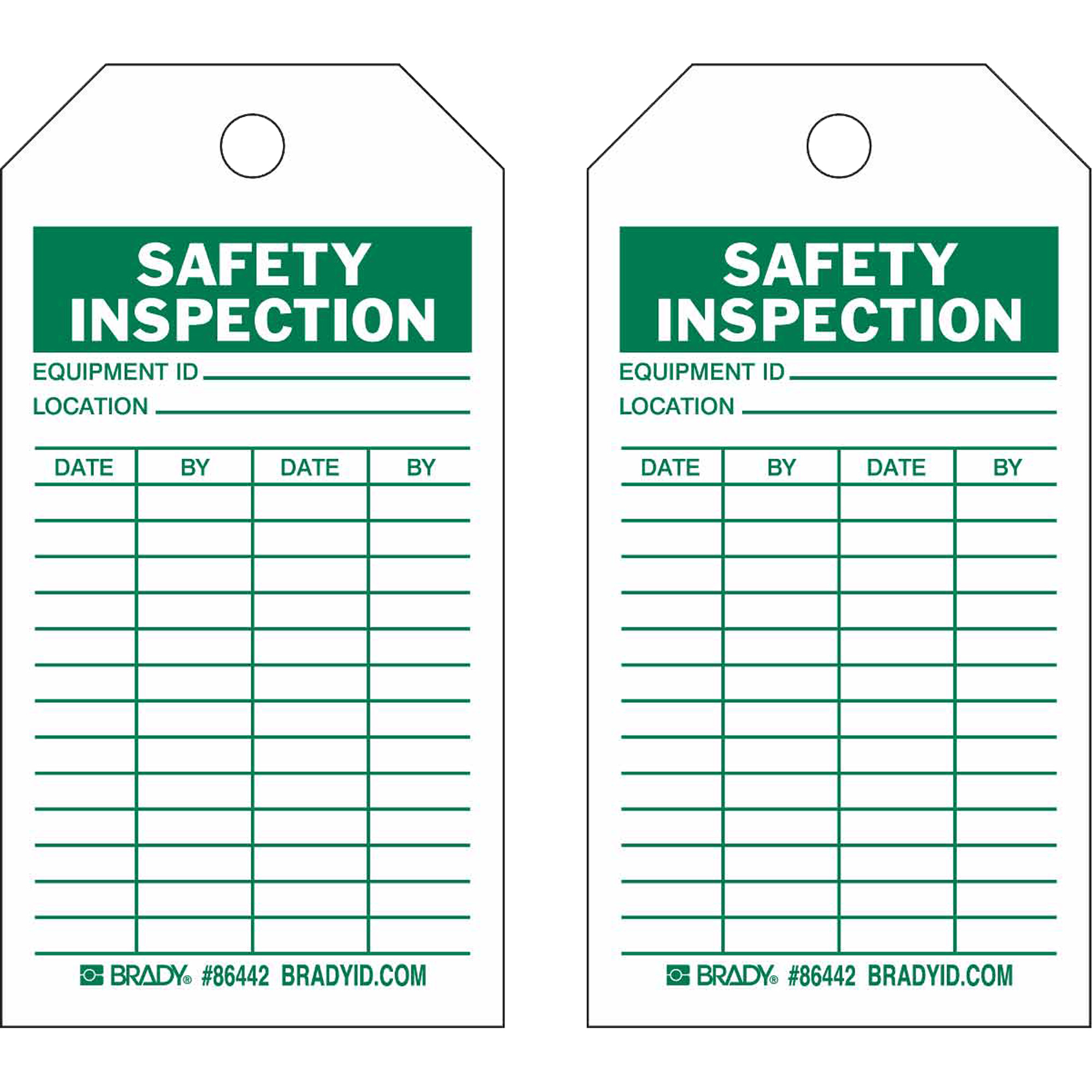 Étiquettes de rapport d'inspection, Polyester, 3" la x 5-3/4" h, Anglais