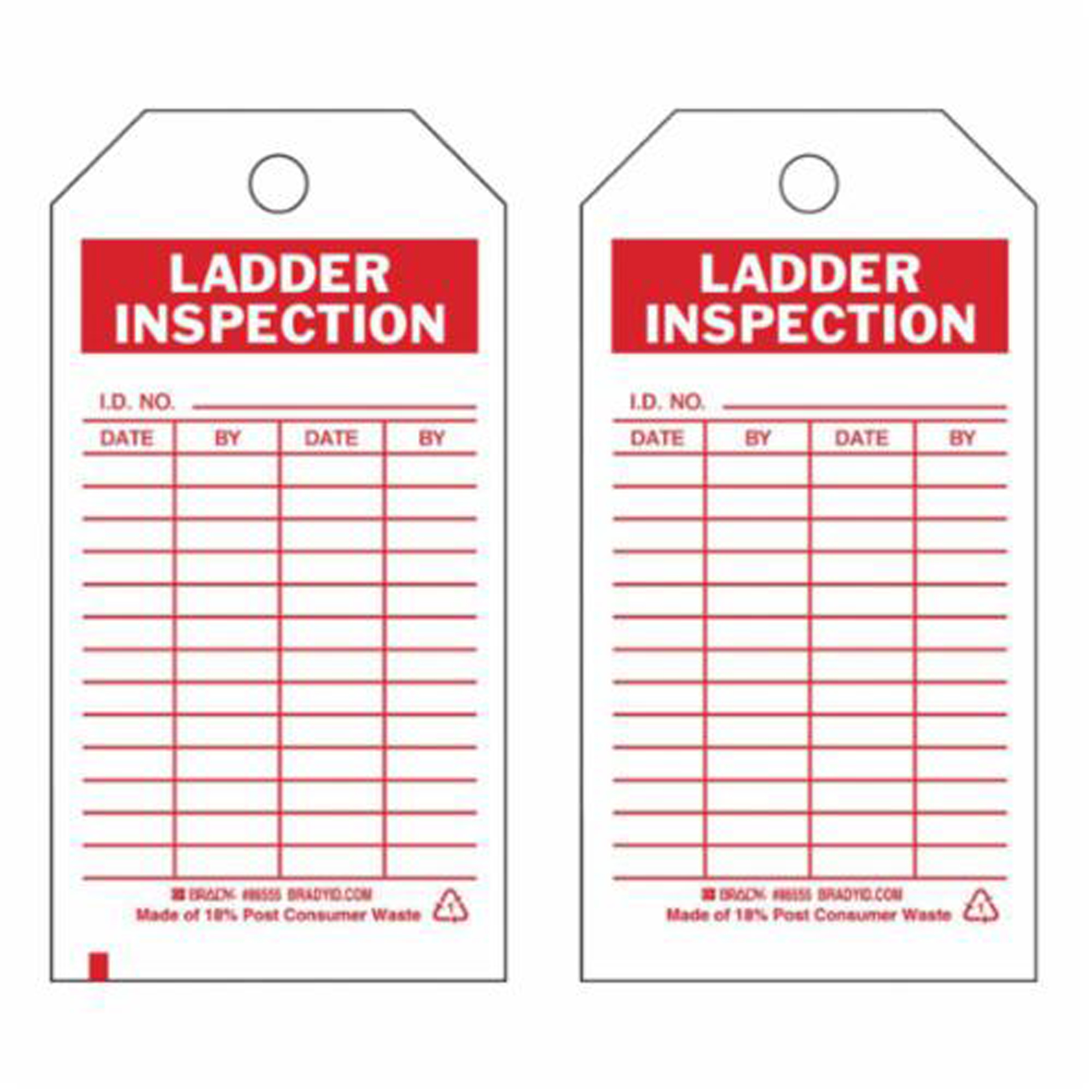 Étiquettes de rapport d'inspection, Polyester, 3" la x 5-3/4" h, Anglais