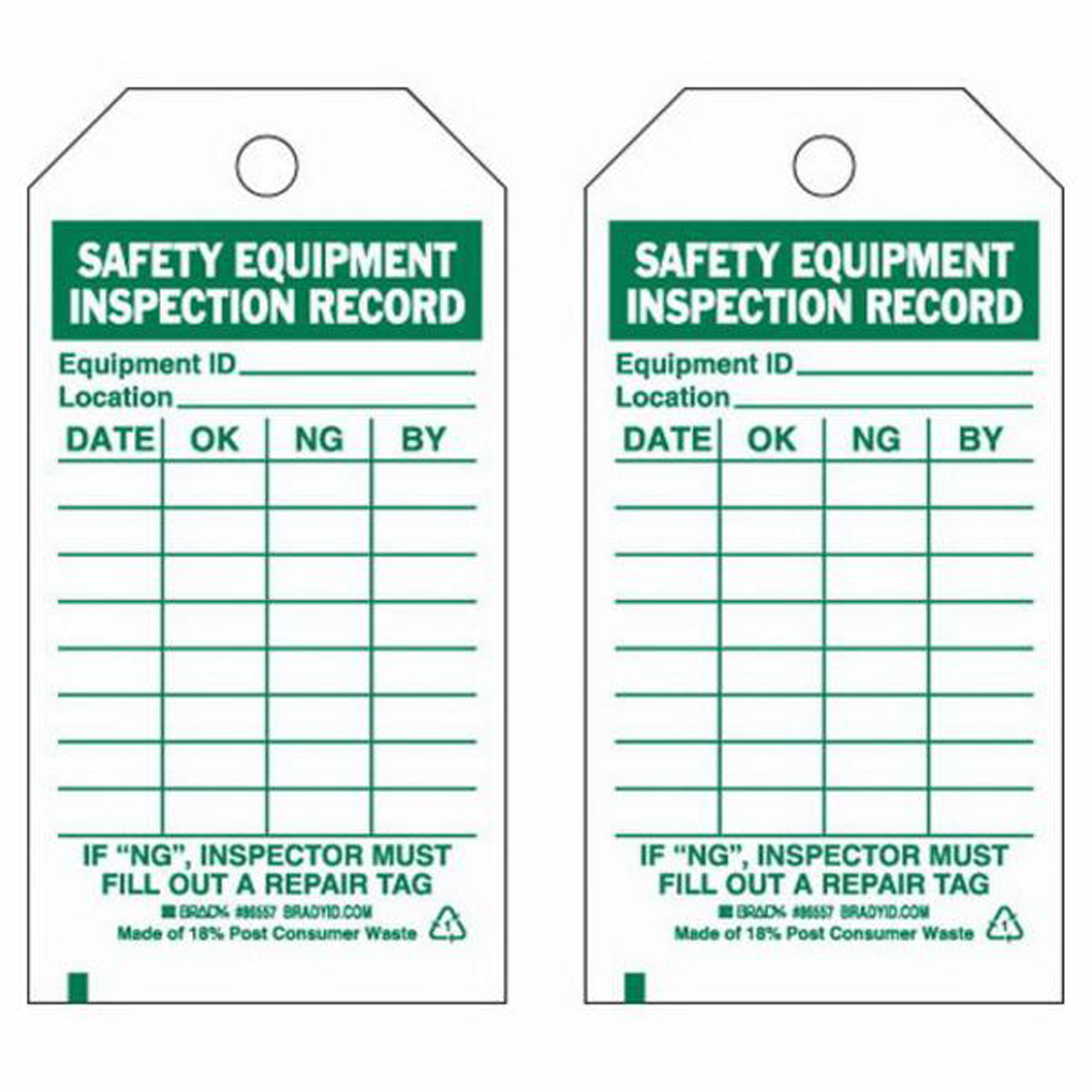 Étiquettes de rapport d'inspection, Polyester, 3" la x 5-3/4" h, Anglais