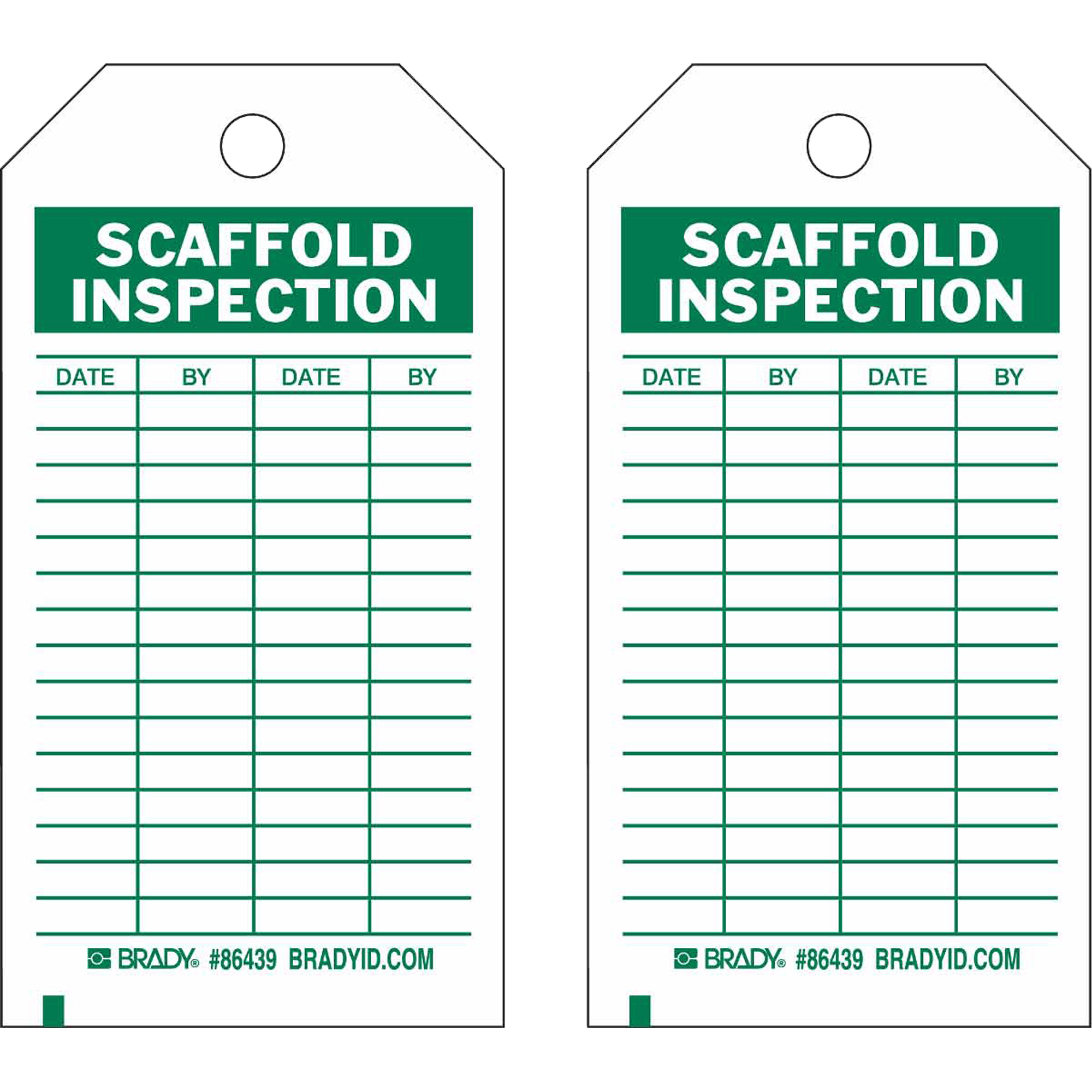 Étiquettes de rapport d'inspection, Polyester, 4" la x 7" h, Anglais
