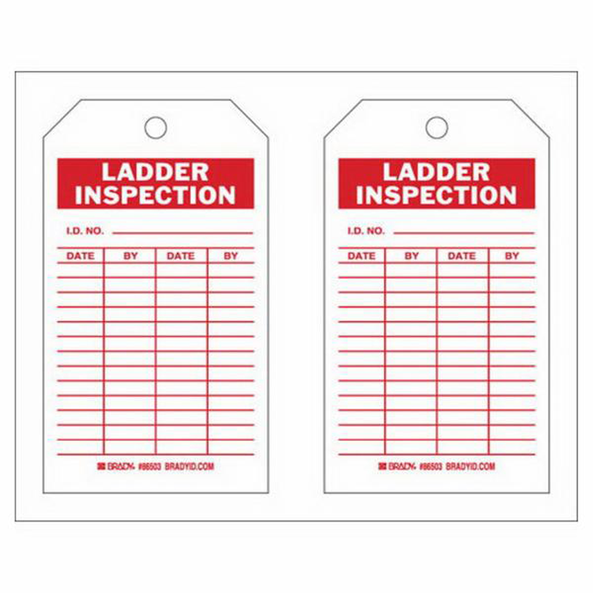 Étiquettes de rapport d'inspection, Polyester, 4" la x 7" h, Anglais