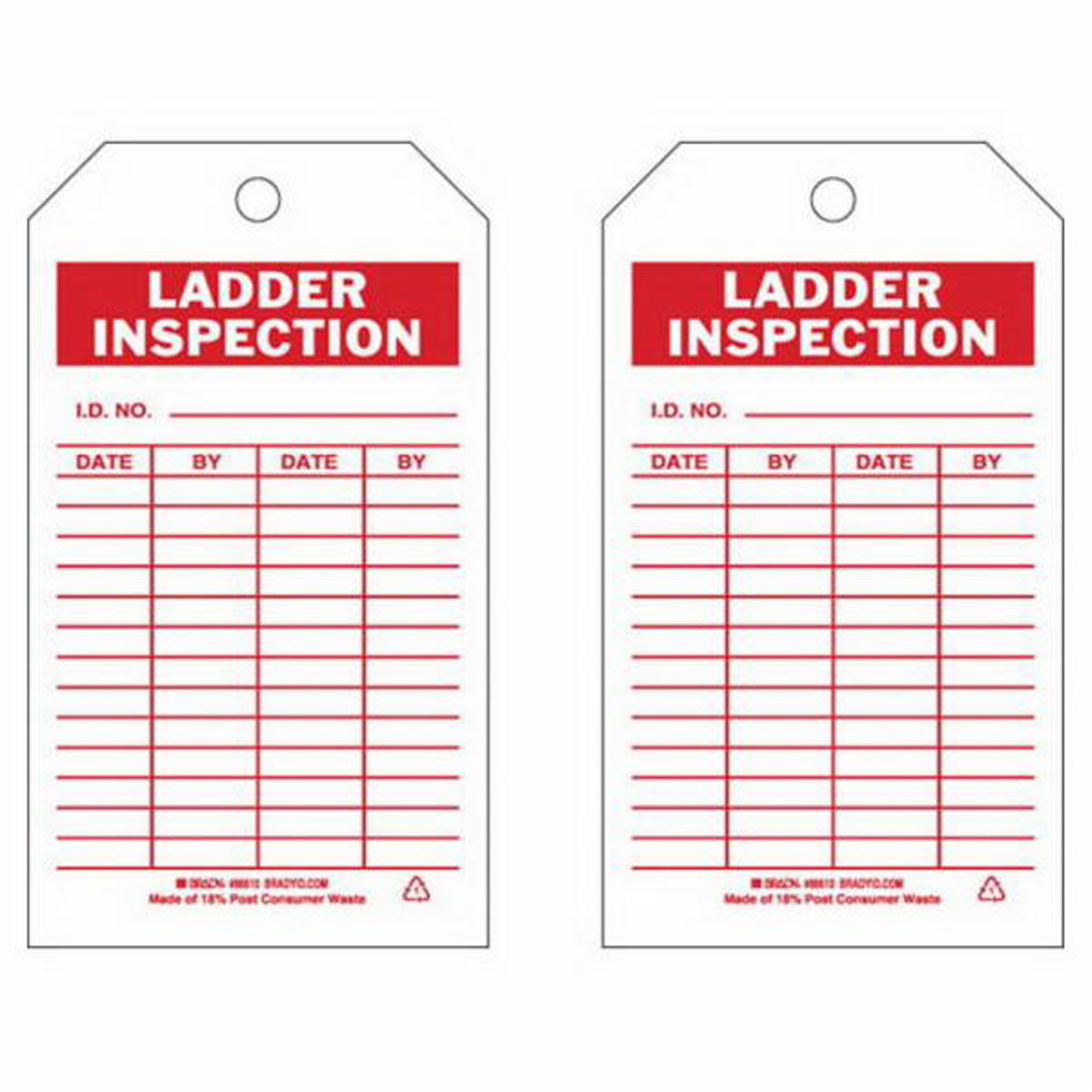 Étiquettes de rapport d'inspection, Polyester, 4" la x 7" h, Anglais