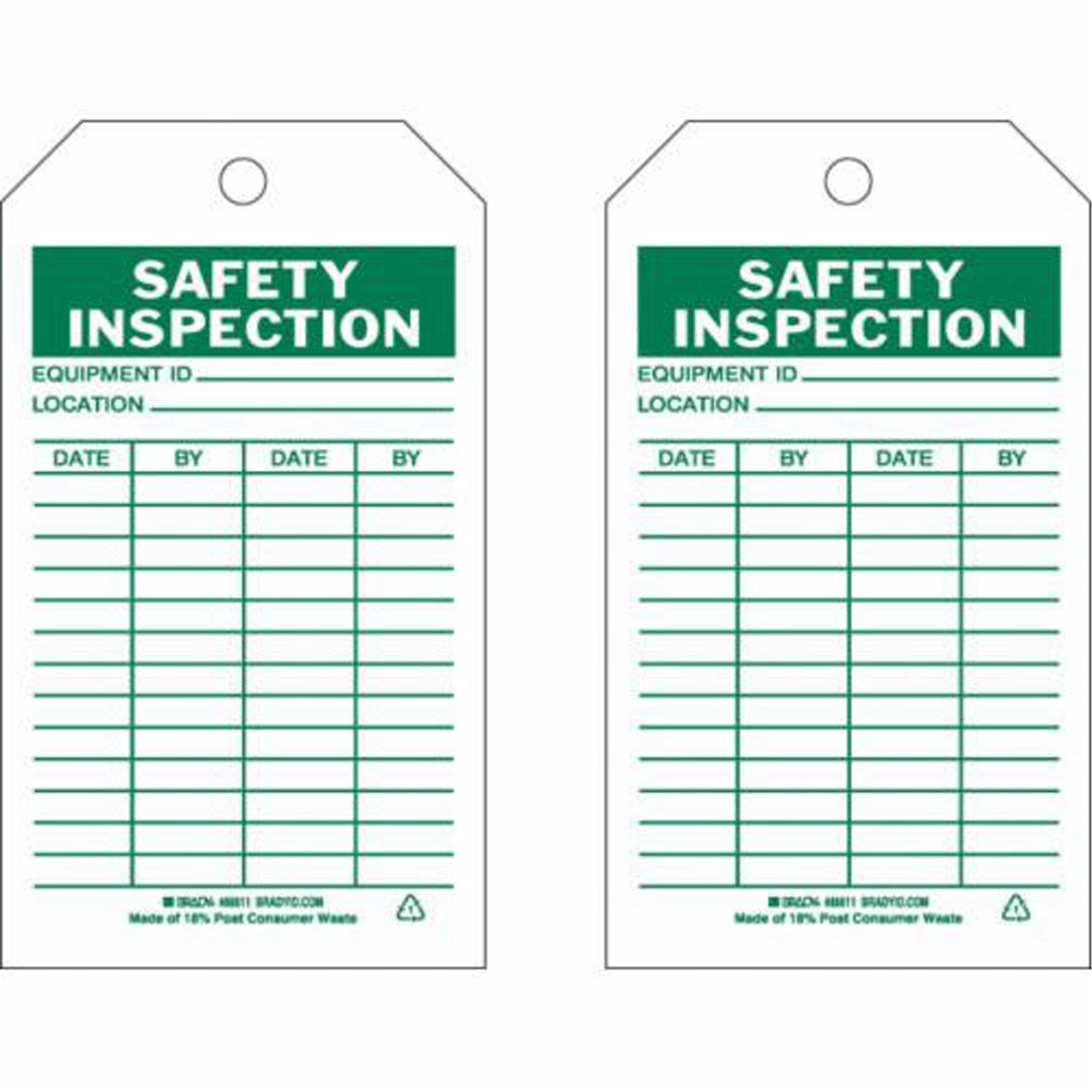Étiquettes de rapport d'inspection, Polyester, 4" la x 7" h, Anglais