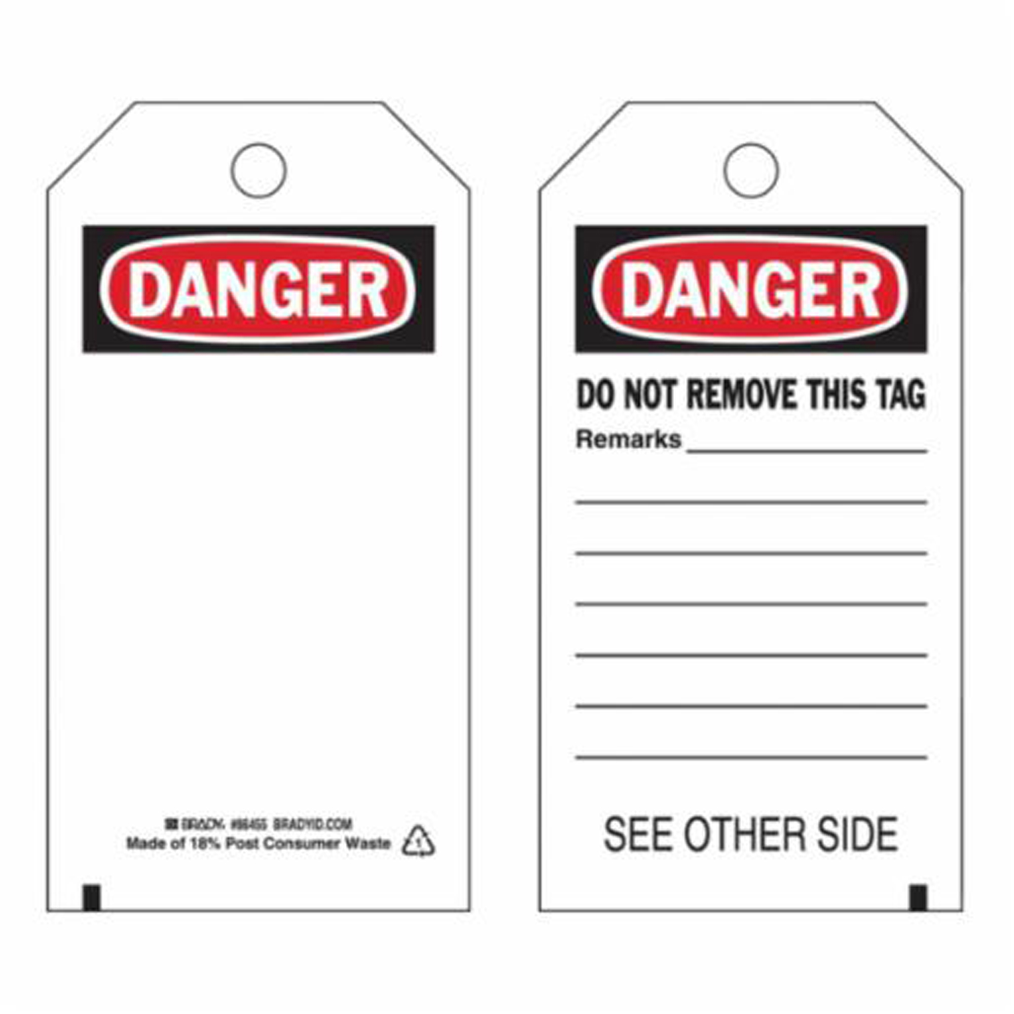 Étiquettes de sécurité auto-plastifiantes, Polyester, 3" la x 5-3/4" h, Anglais