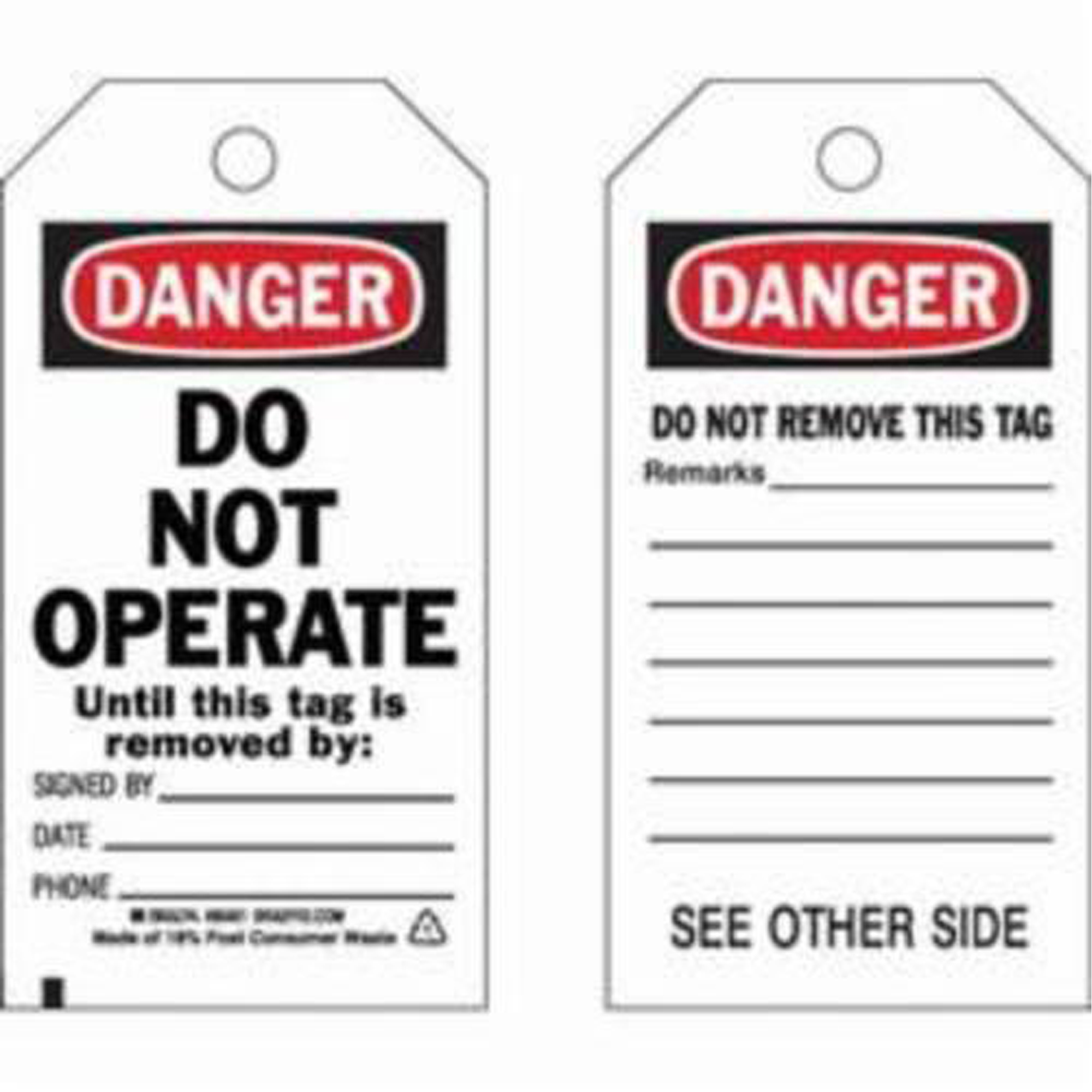 Étiquettes de sécurité auto-plastifiantes, Polyester, 3" la x 5-3/4" h, Anglais
