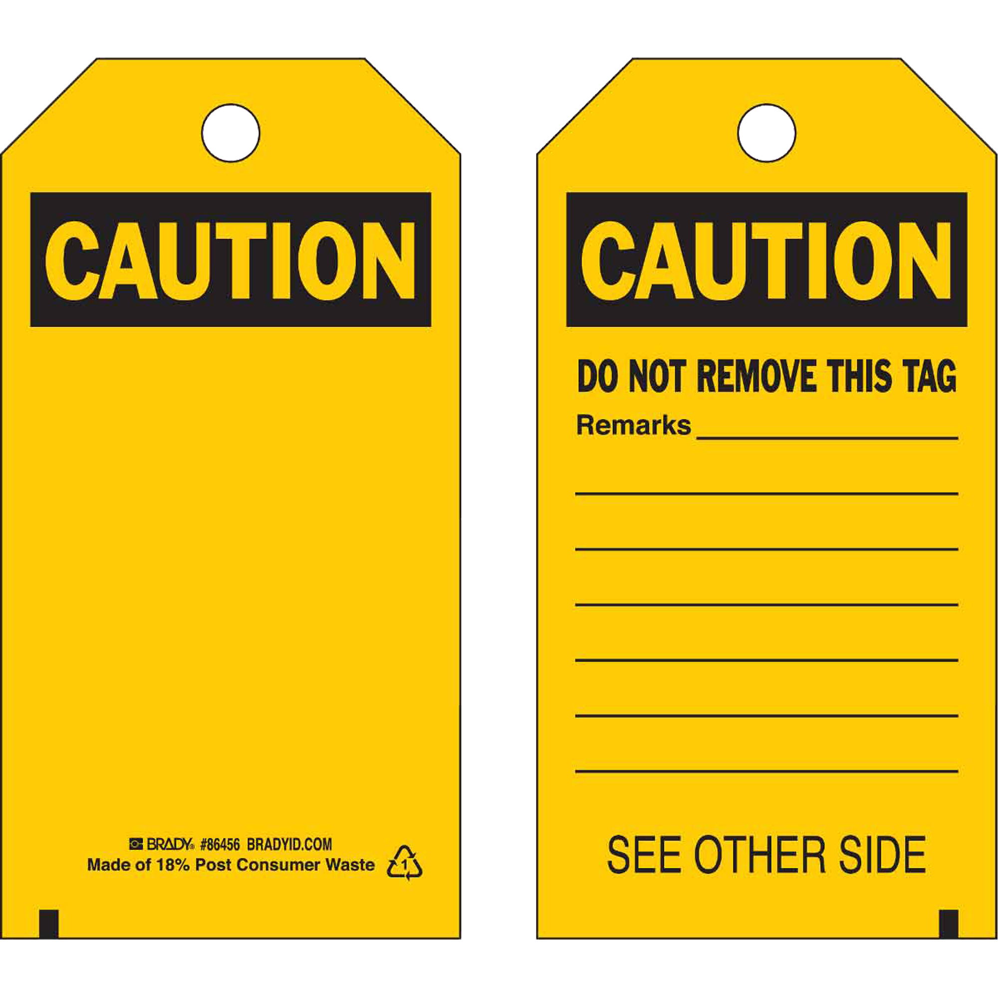 Étiquettes de sécurité auto-plastifiantes, Polyester, 4" la x 7" h, Anglais