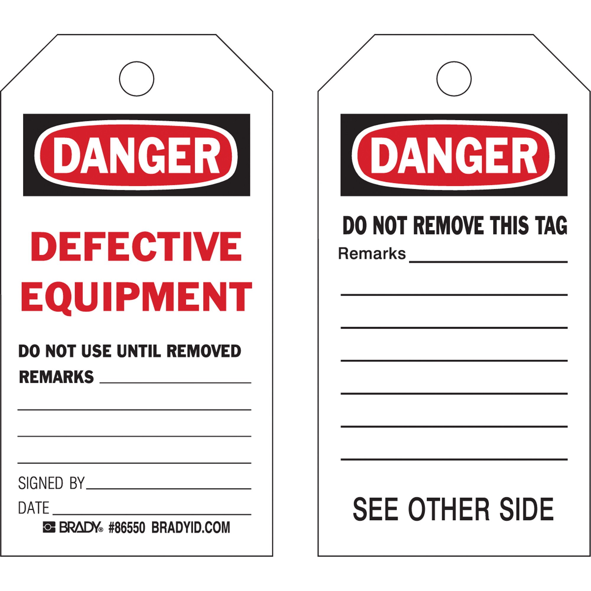 Étiquettes de sécurité, Plastique, 3" la x 5-3/4" h, Anglais