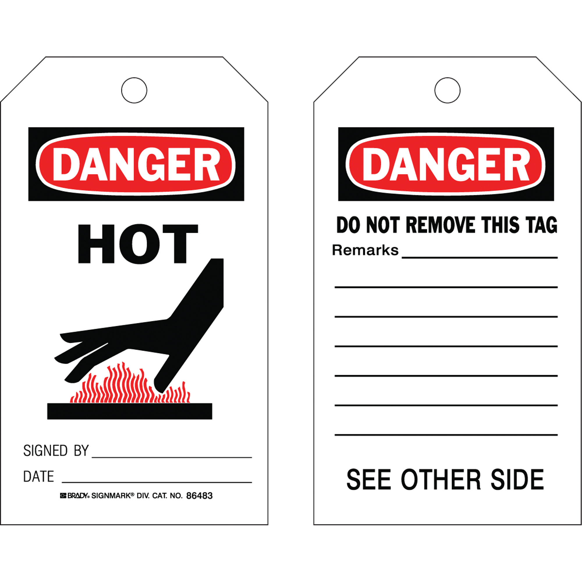 Étiquettes de sécurité, Plastique, 4" la x 7" h, Anglais
