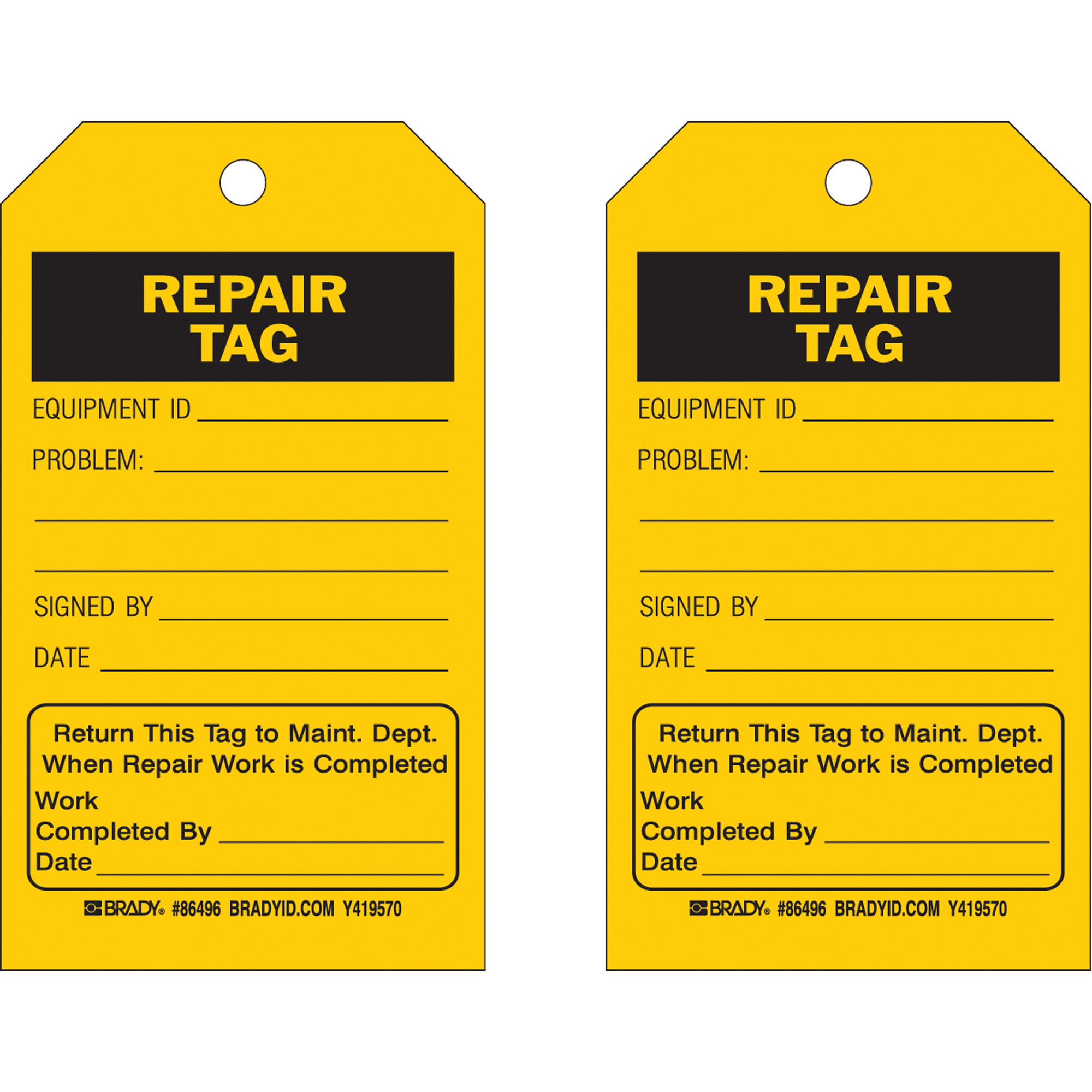 Étiquettes de sécurité, Plastique, 4" la x 7" h, Anglais