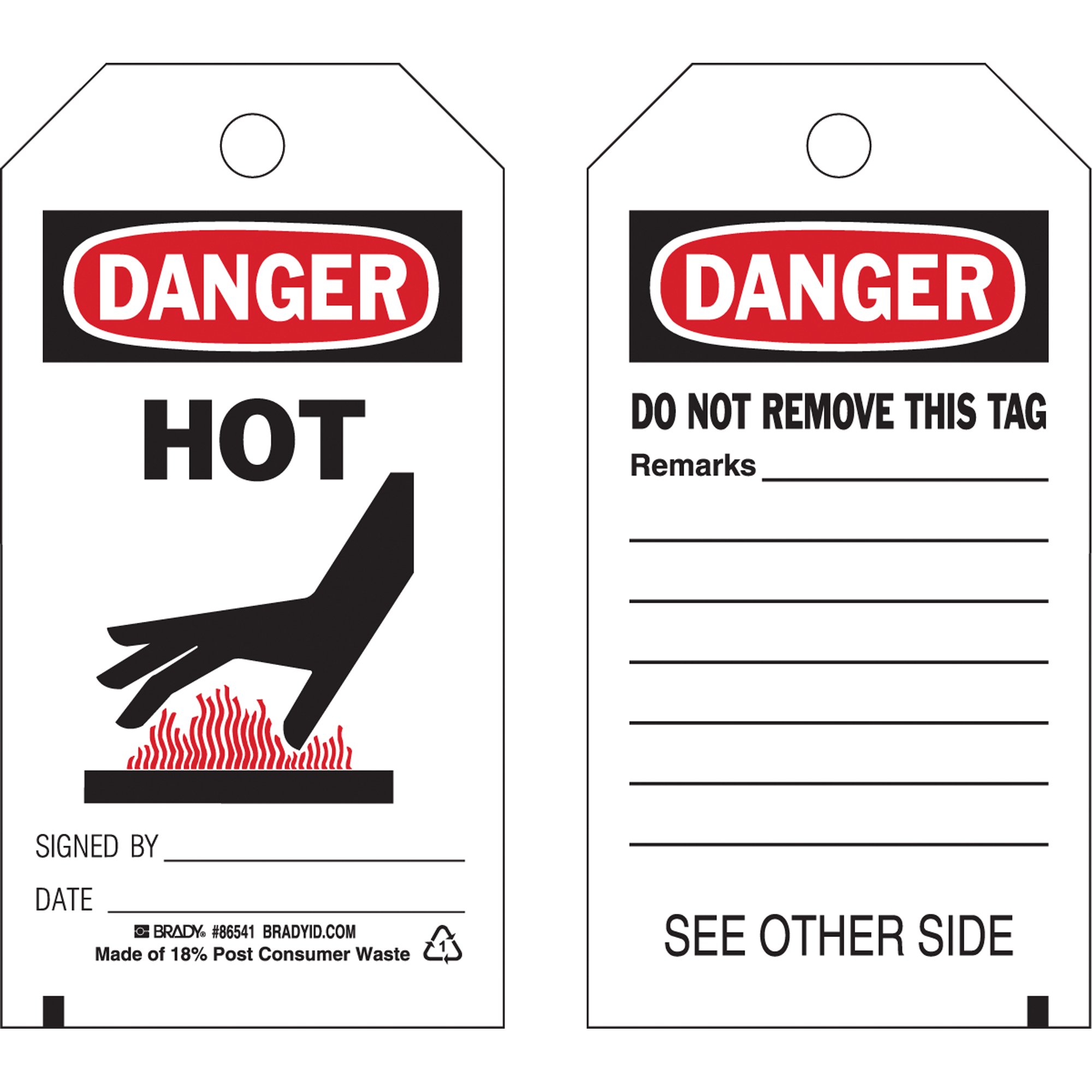 Étiquettes de sécurité, Plastique, 3" la x 5-3/4" h, Anglais
