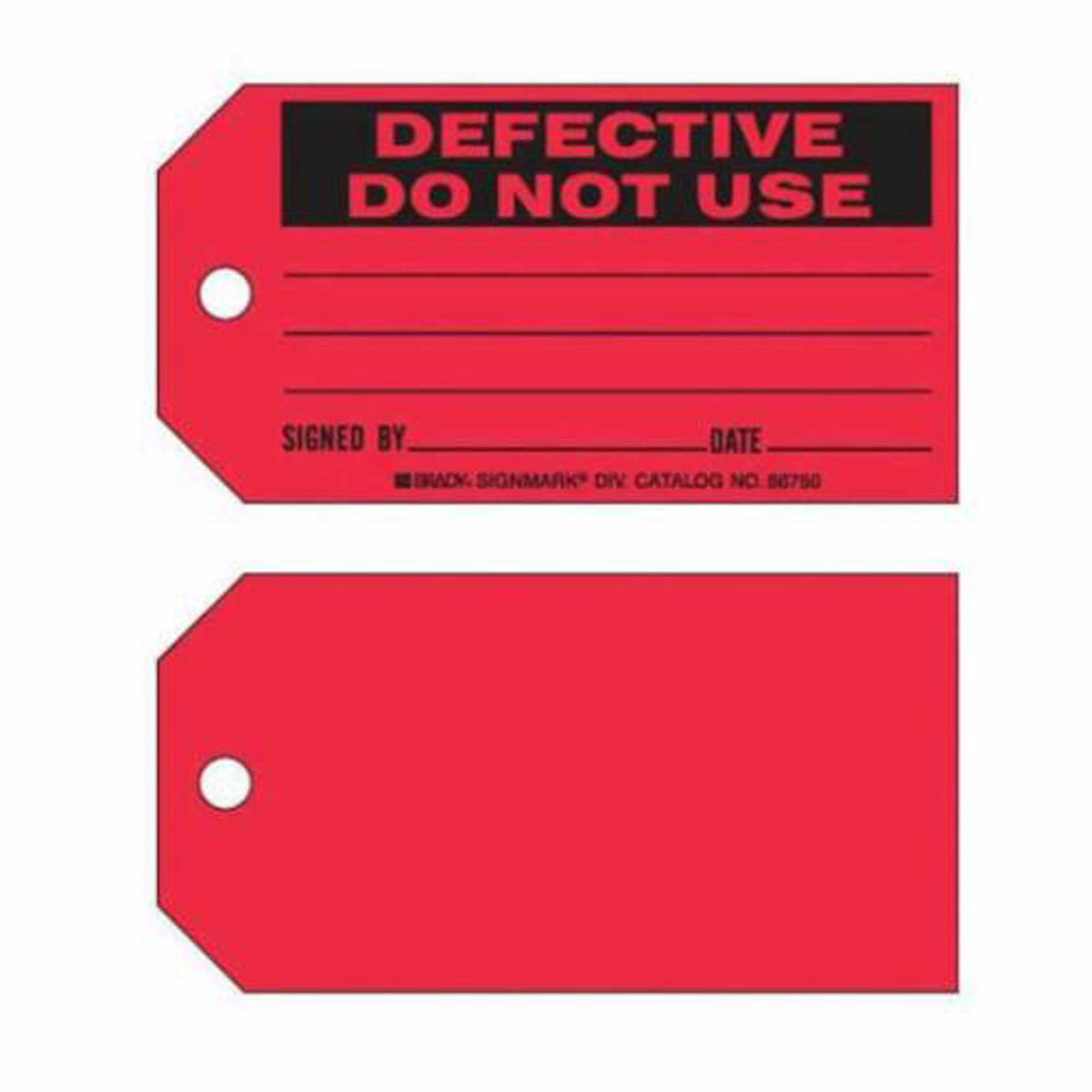 Étiquettes «Defective Do Not Use», Papier, 5-3/4" la x 3" h, Anglais