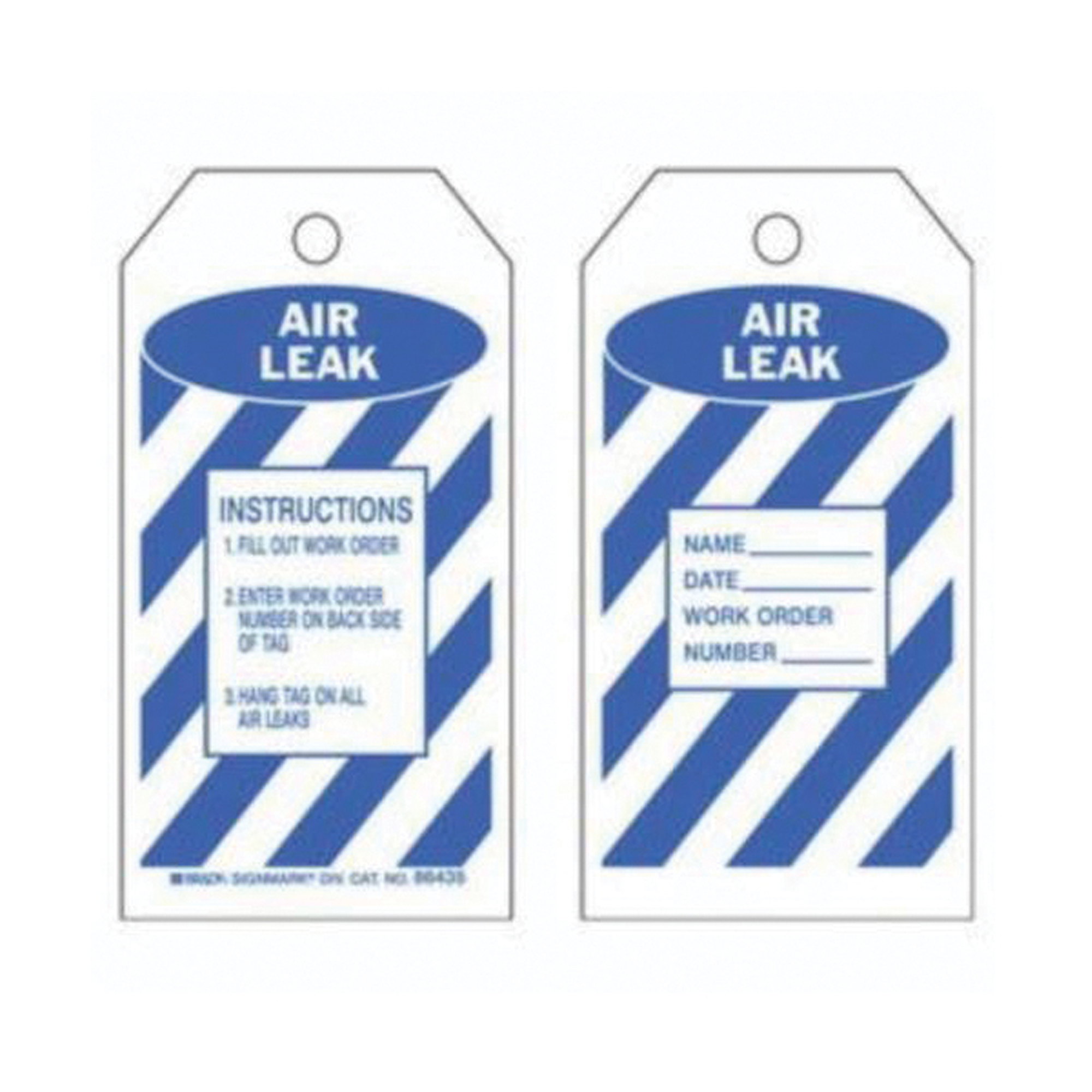 Étiquettes d'inspection «Air Leak», Polyester, 3" la x 5-3/4" h, Anglais