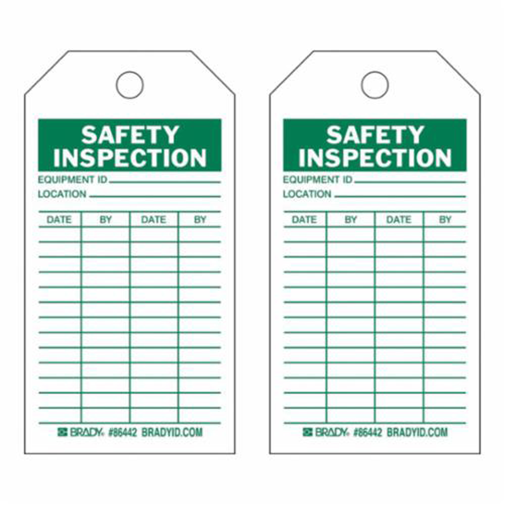 Étiquettes d'inspection de sécurité, Papier, 3" la x 5-3/4" h, Anglais