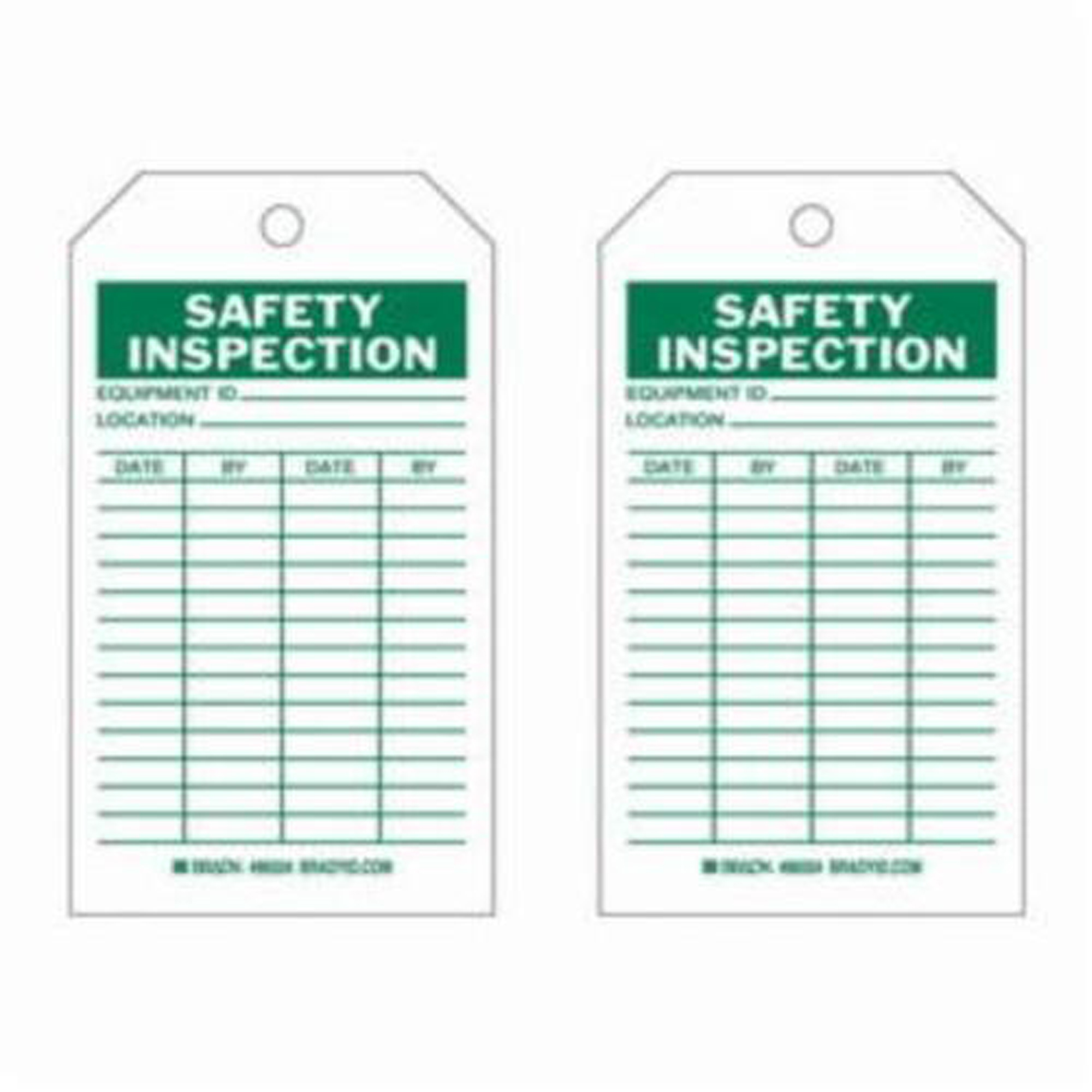 Étiquettes d'inspection de sécurité, Polyester, 4" la x 7" h, Anglais