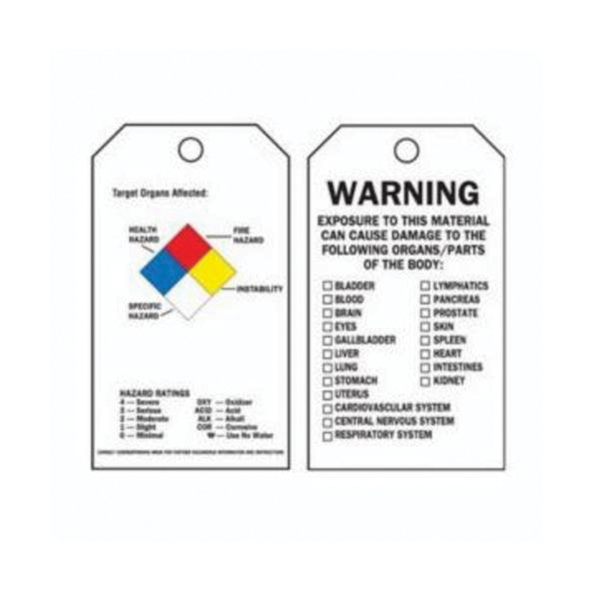 Étiquettes du droit à l'information, Polyester, 3" la x 5-3/4" h, Anglais