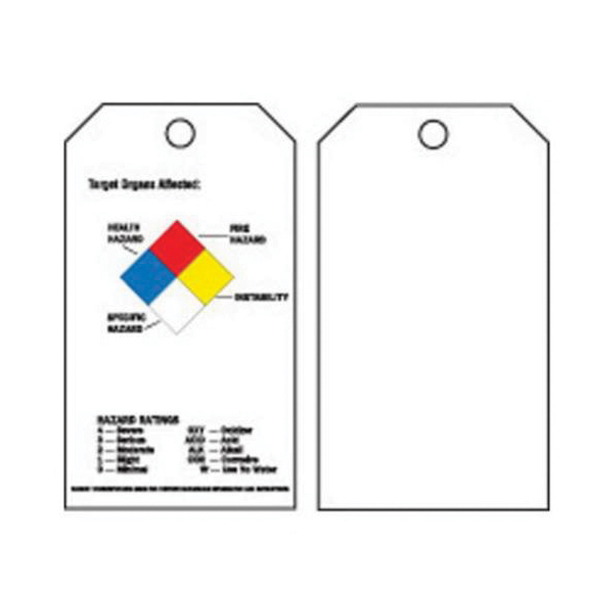Étiquettes du droit à l'information, Polyester, 3" la x 5-3/4" h, Anglais